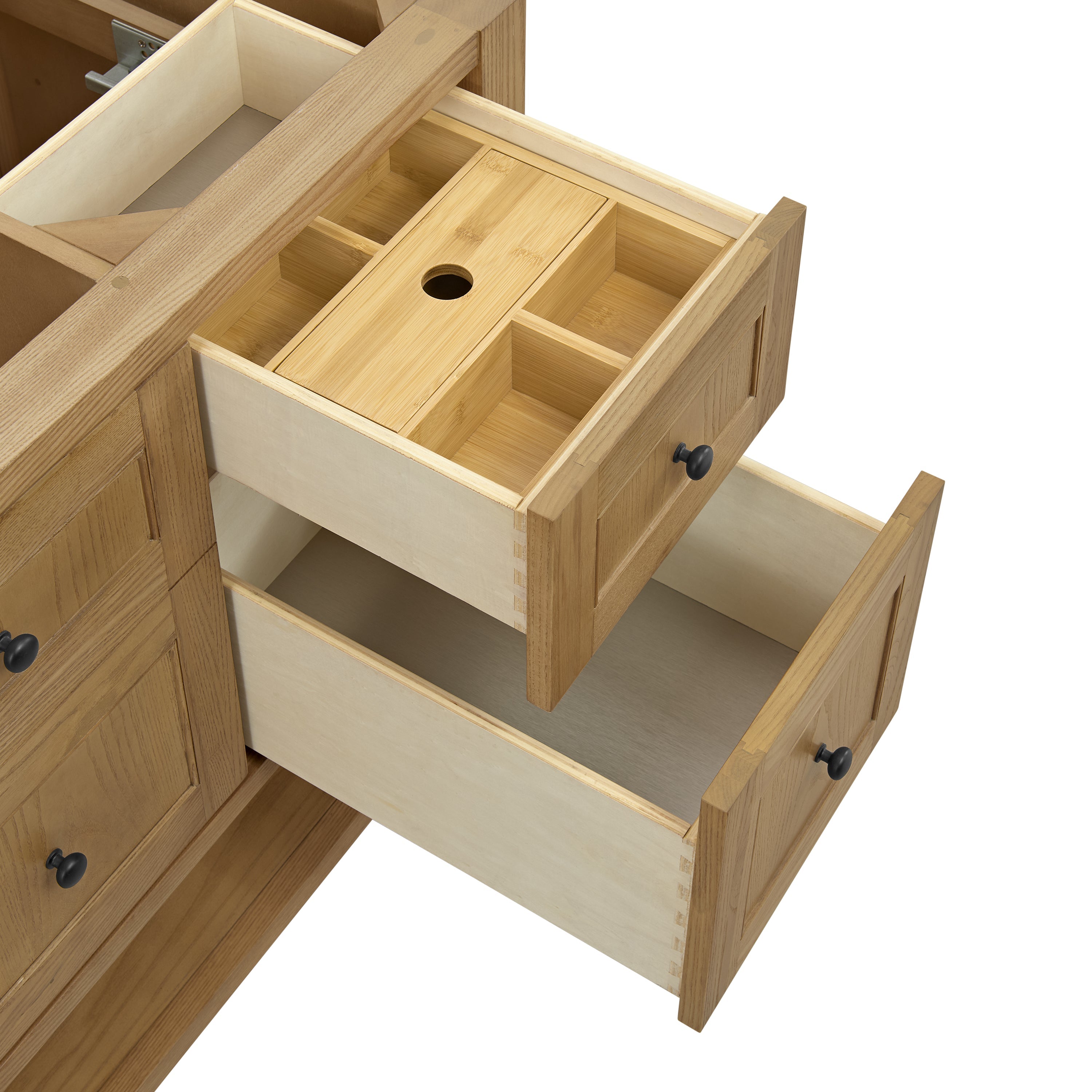 Light Natural Oak / Victorian Silver - 3 Faucet Holes
