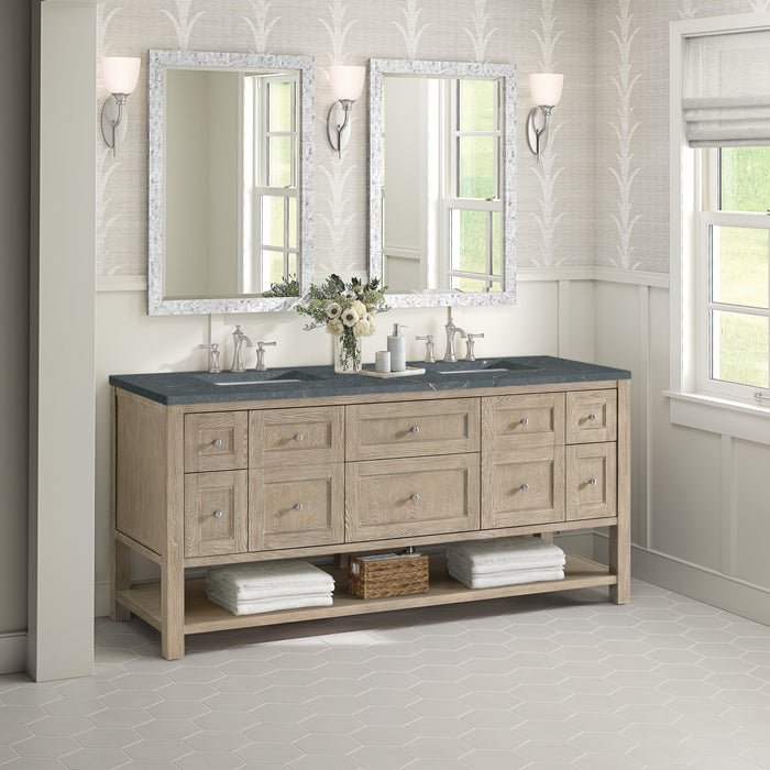 Whitewashed Oak / Parisien Bleu - 3 Faucet Holes