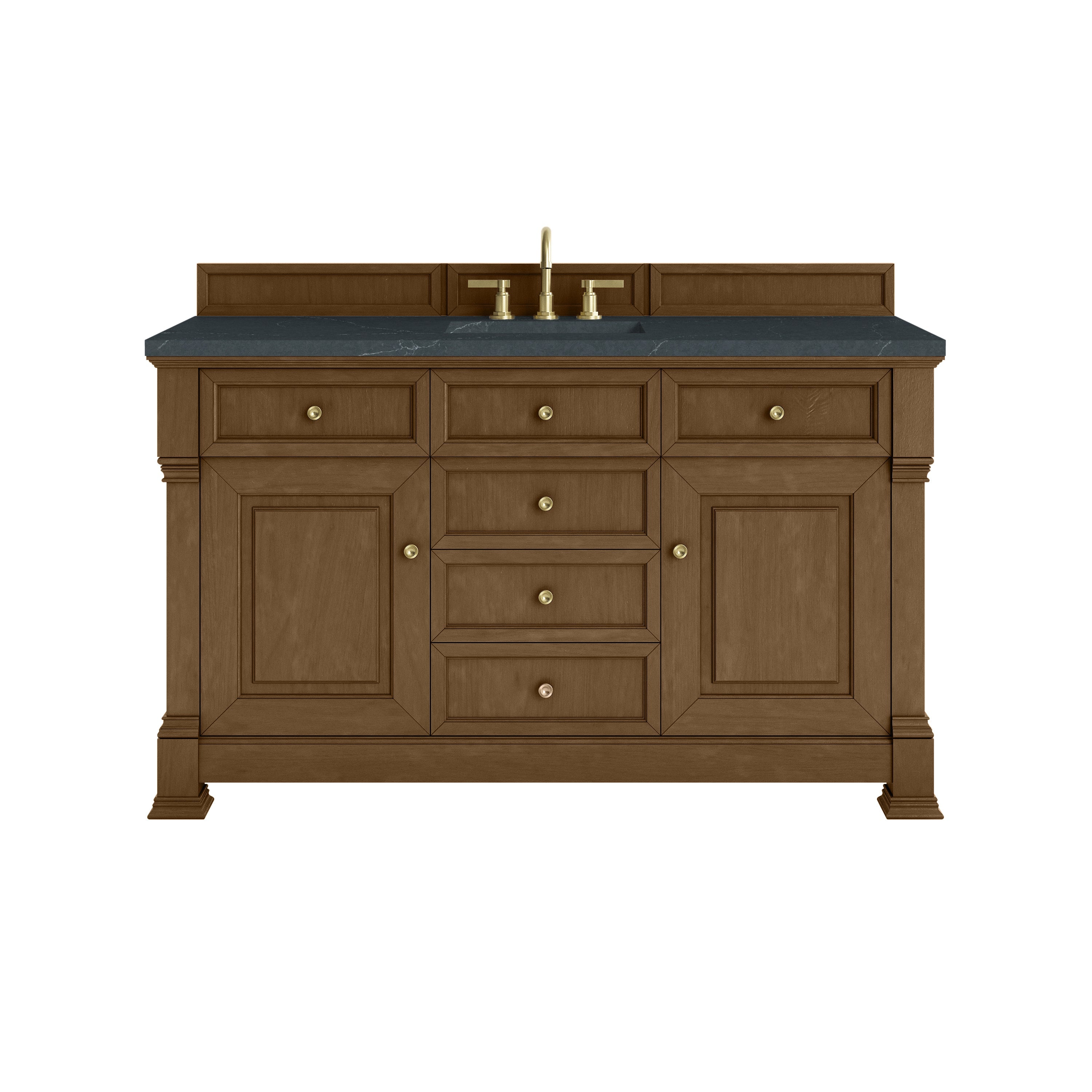 Honey Oak / Charcoal Soapstone - 3 Faucet Holes