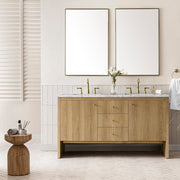 Light Natural Oak / Eternal Jasmine Pearl - 3 Faucet Holes
