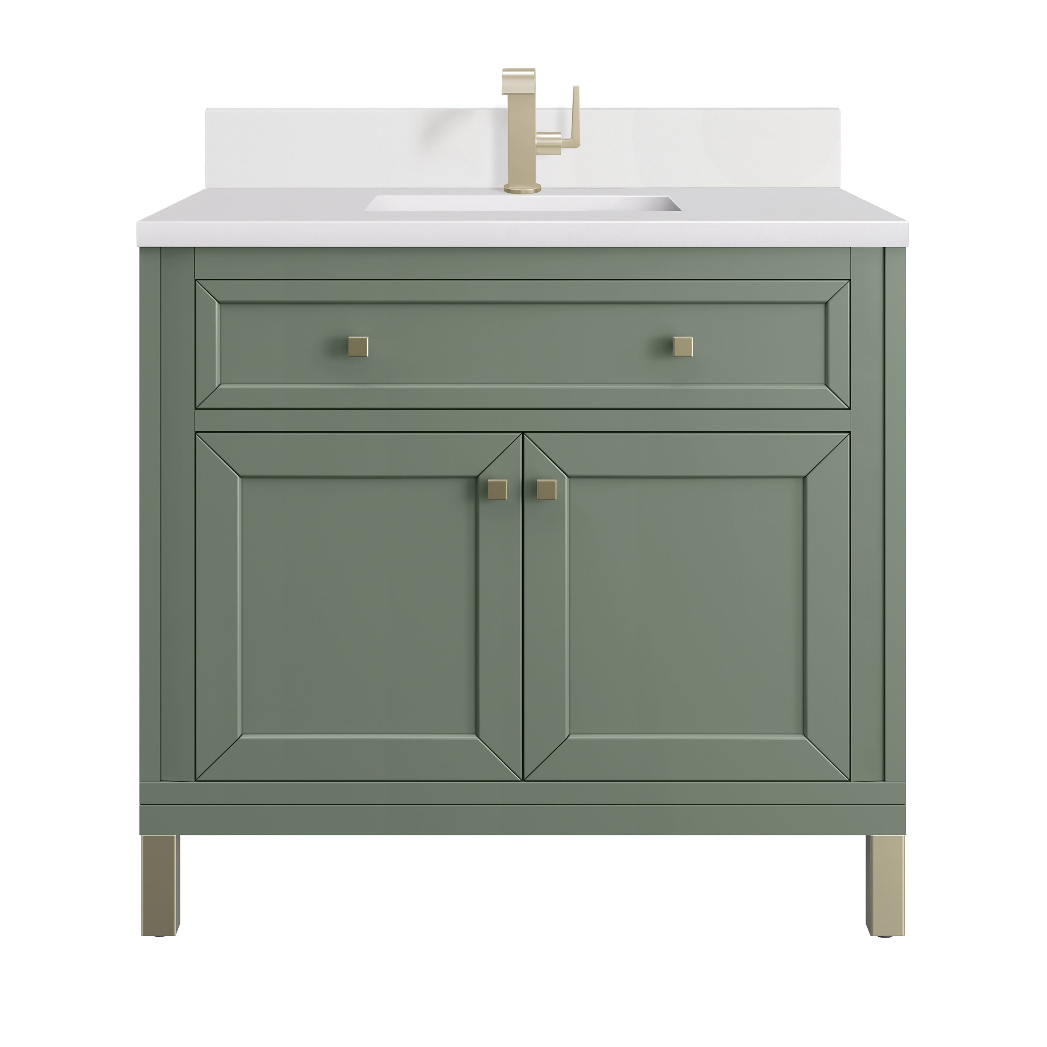 Smokey Celadon / White Zeus - 1 Faucet Hole
