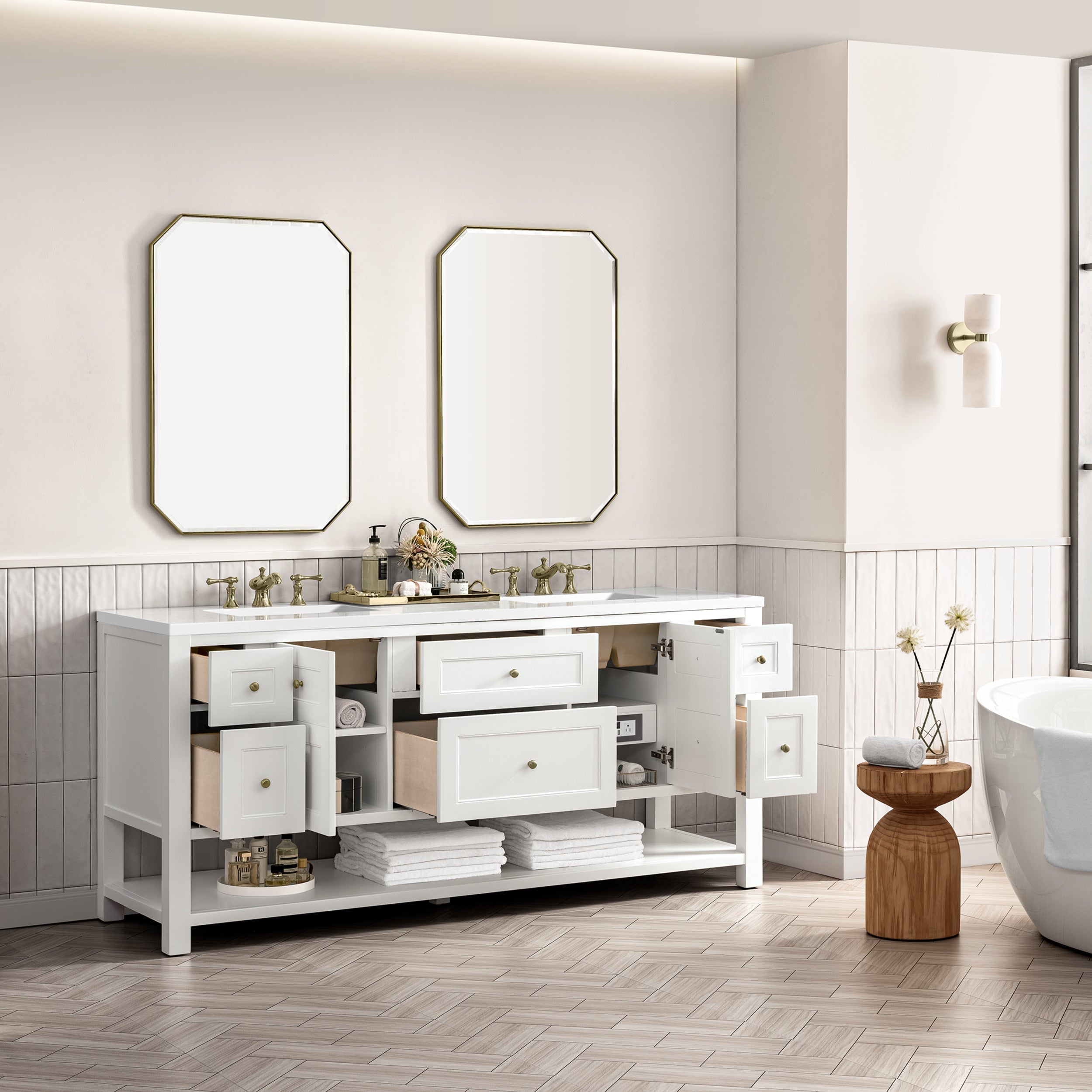 Bright White / White Zeus - 3 Faucet Holes