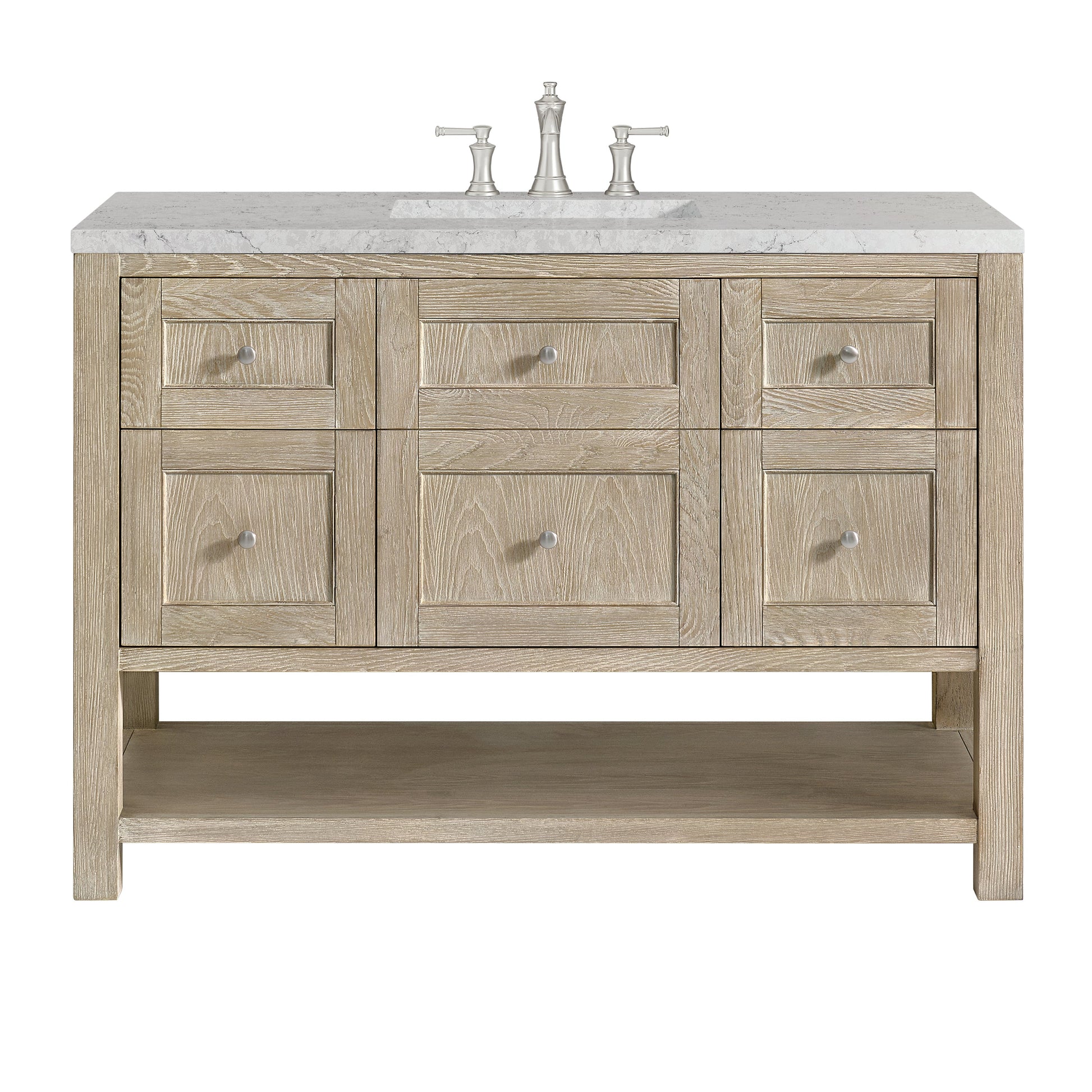 Whitewashed Oak / Eternal Jasmine Pearl - 3 Faucet Holes