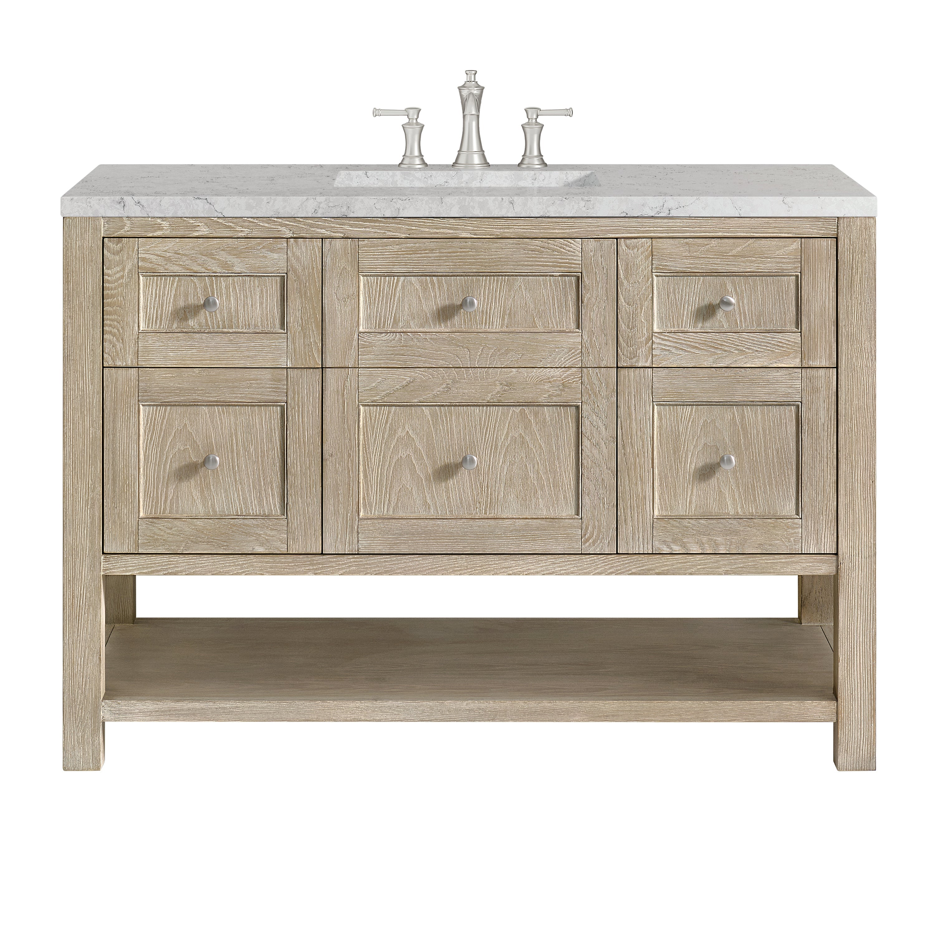 Whitewashed Oak / Eternal Jasmine Pearl - 3 Faucet Holes