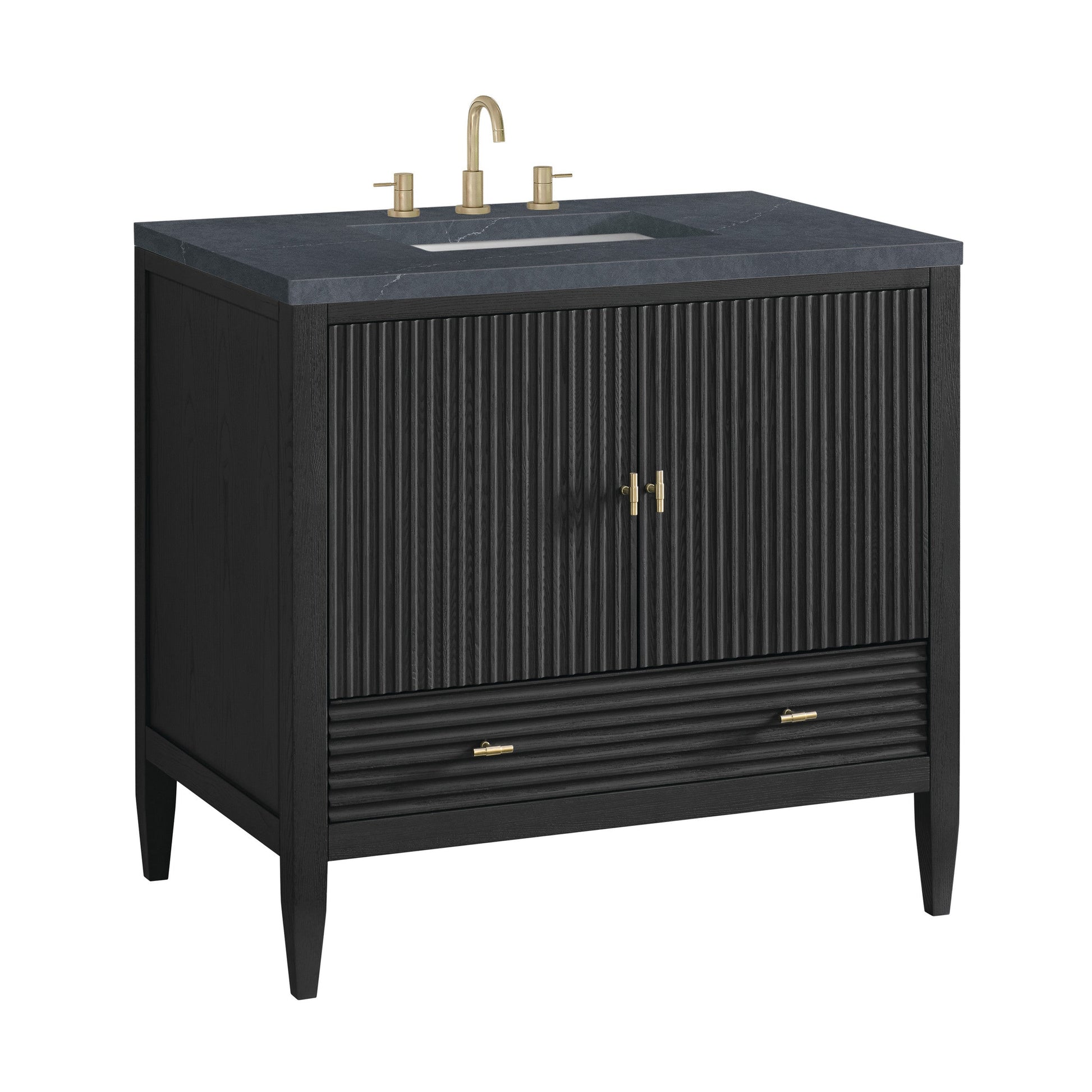 Carbon Oak / Charcoal Soapstone - 3 Faucet Holes