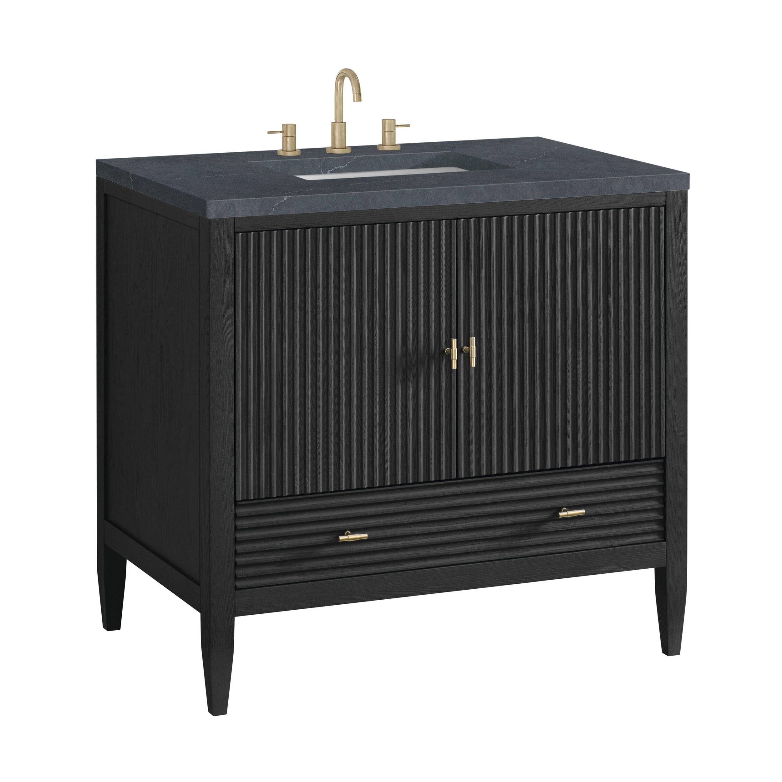 Carbon Oak / Charcoal Soapstone - 3 Faucet Holes