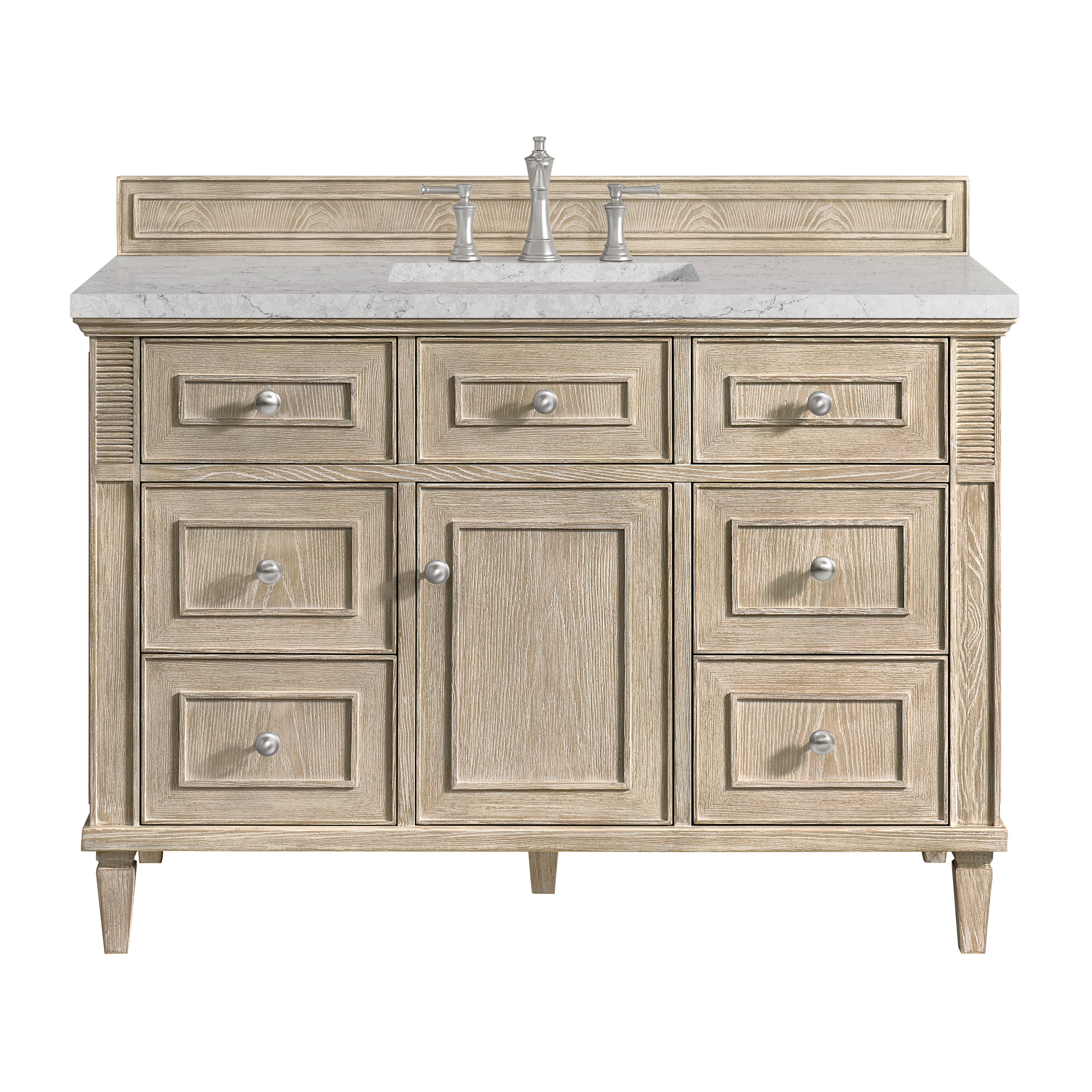 Whitewashed Oak / Eternal Jasmine Pearl - 3 Faucet Holes