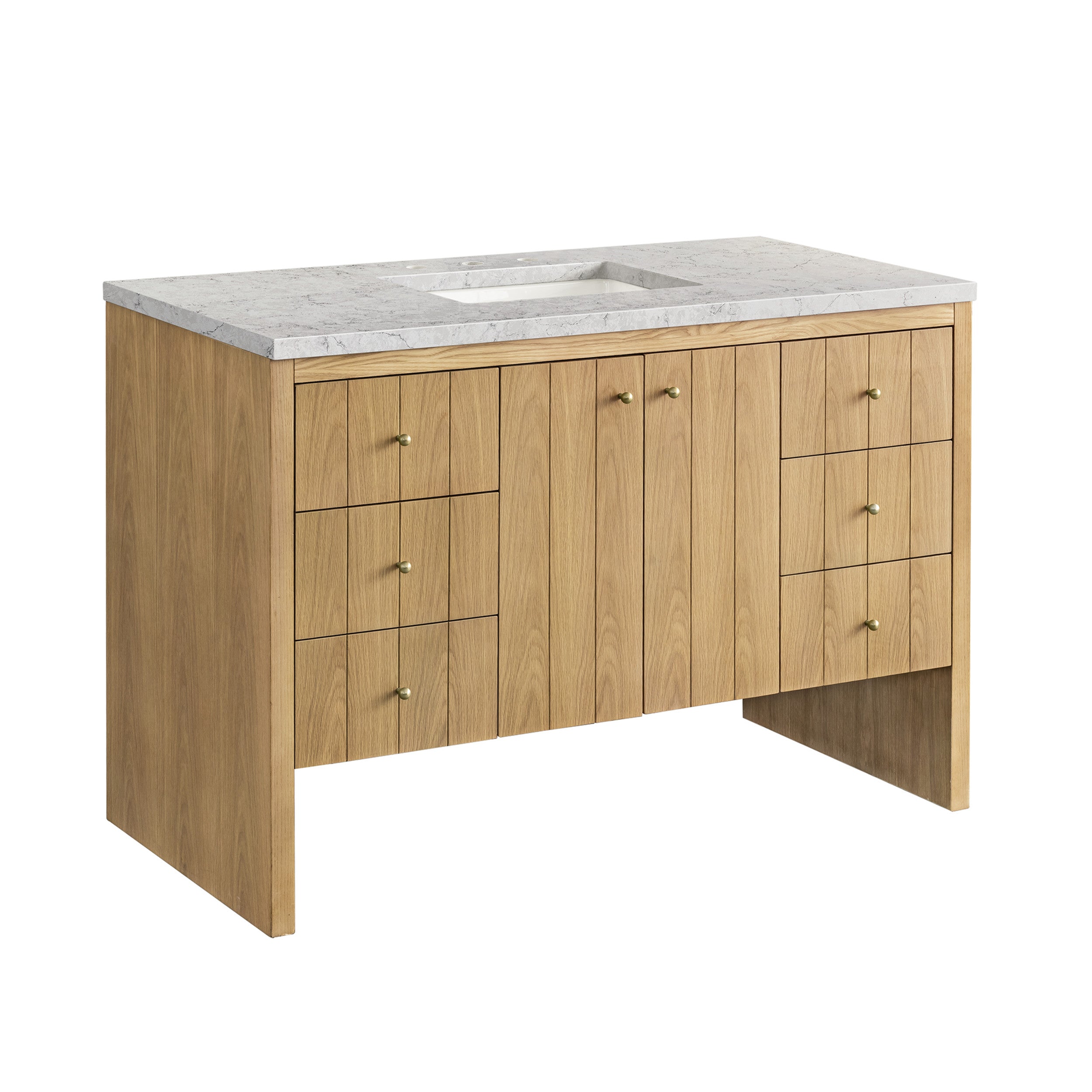 Light Natural Oak / Eternal Jasmine Pearl - 3 Faucet Holes