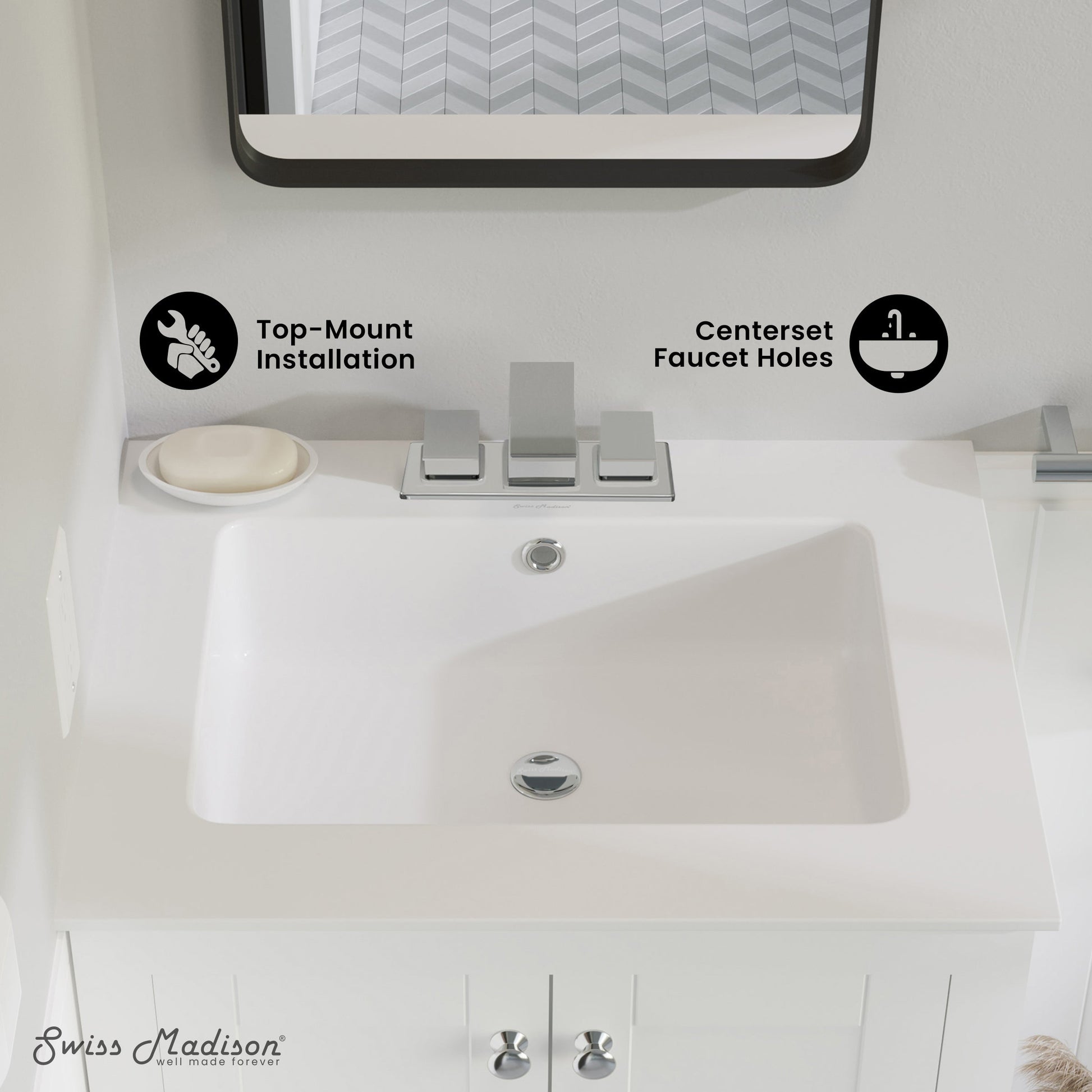 Glossy White / 3-Hole