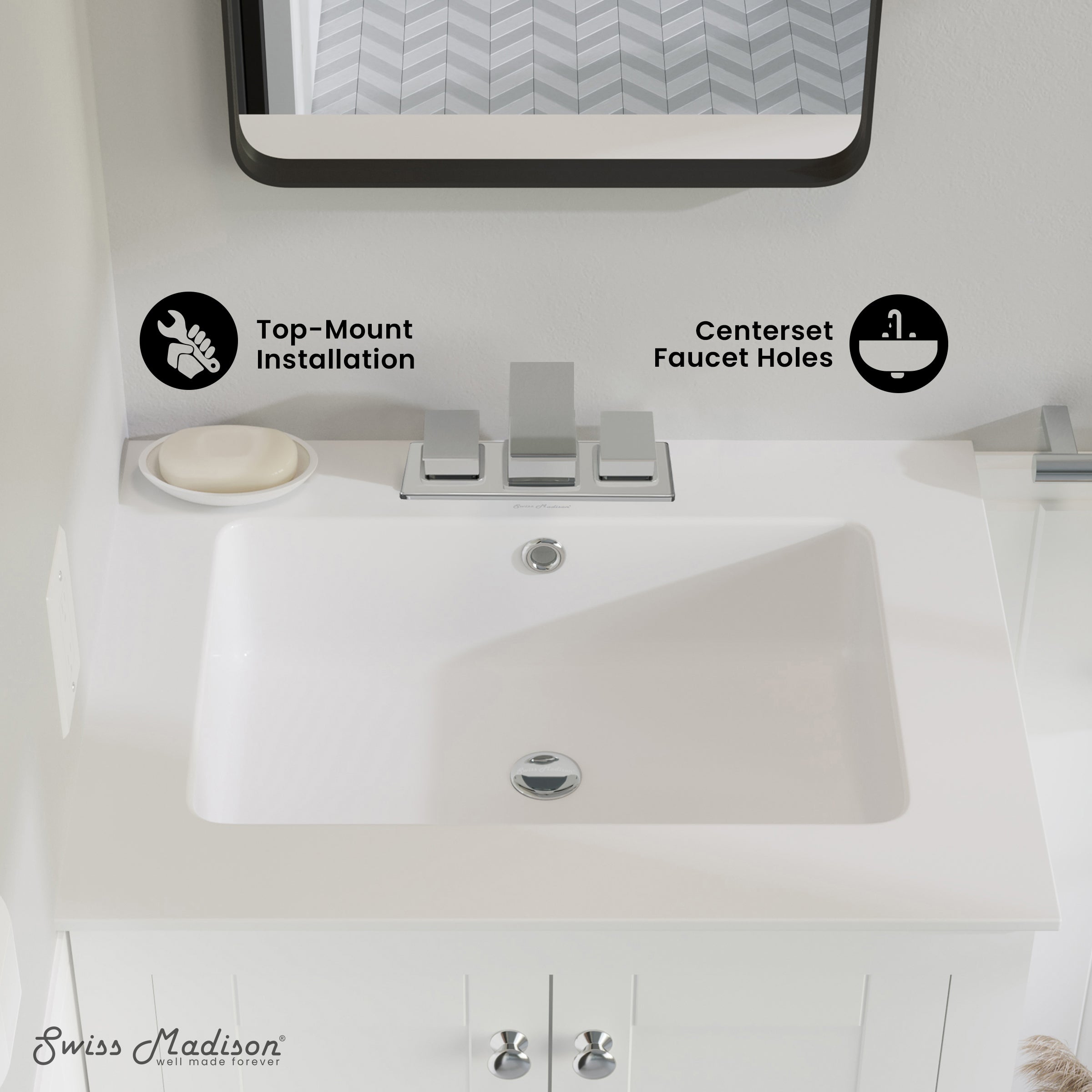 Glossy White / 3-Hole