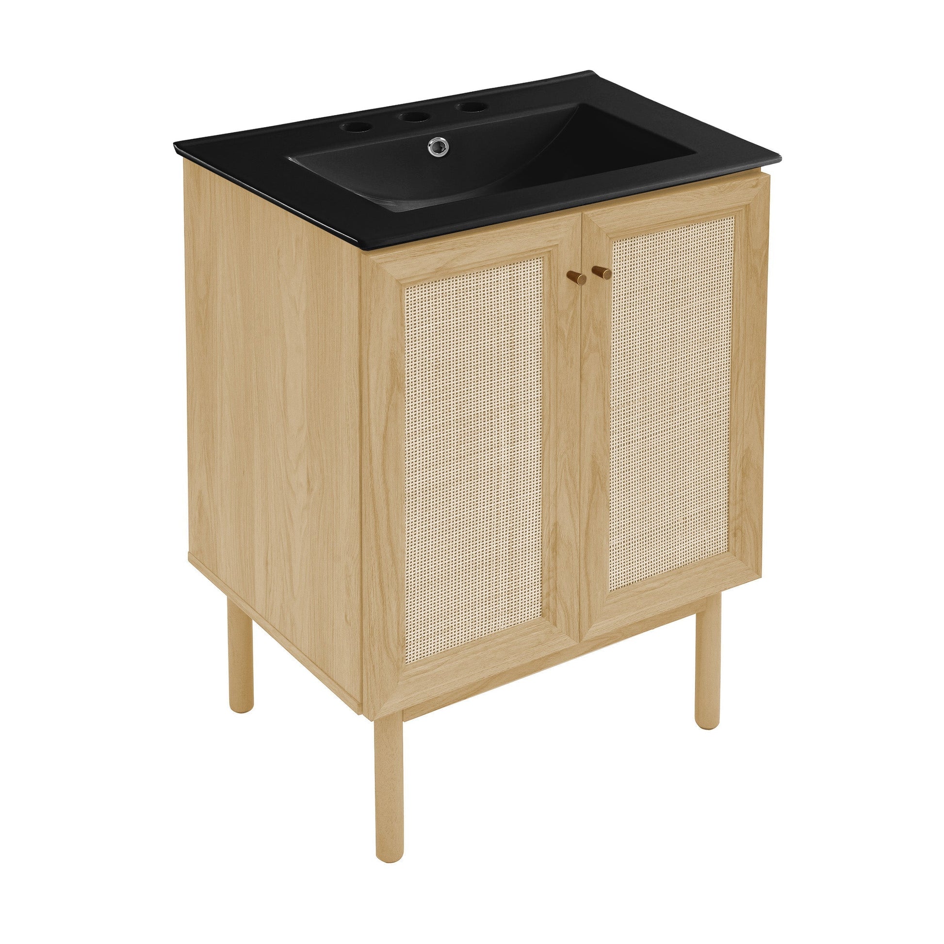 Natural Oak / Matte Black / 3-Hole