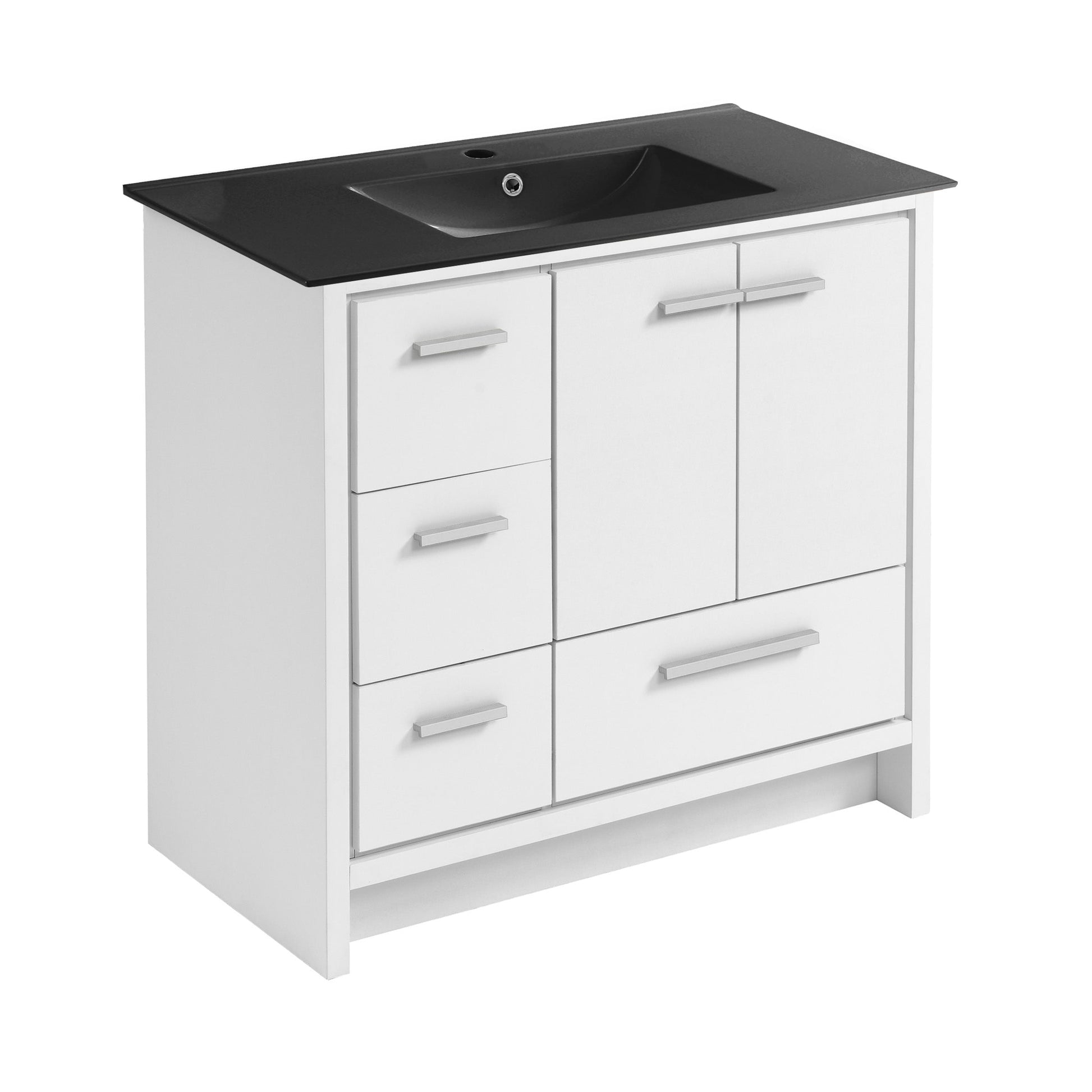 White / Matte Black / 1-Hole