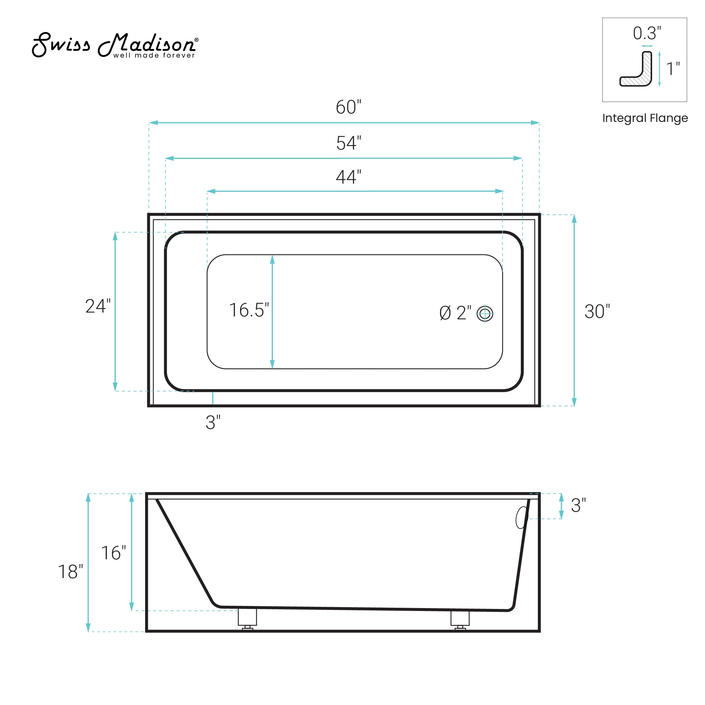Glossy White / Apron ADA Height / Right