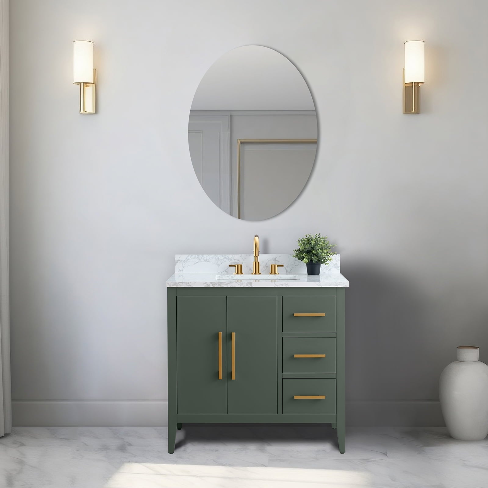 Vintage Green / Golden Brushed