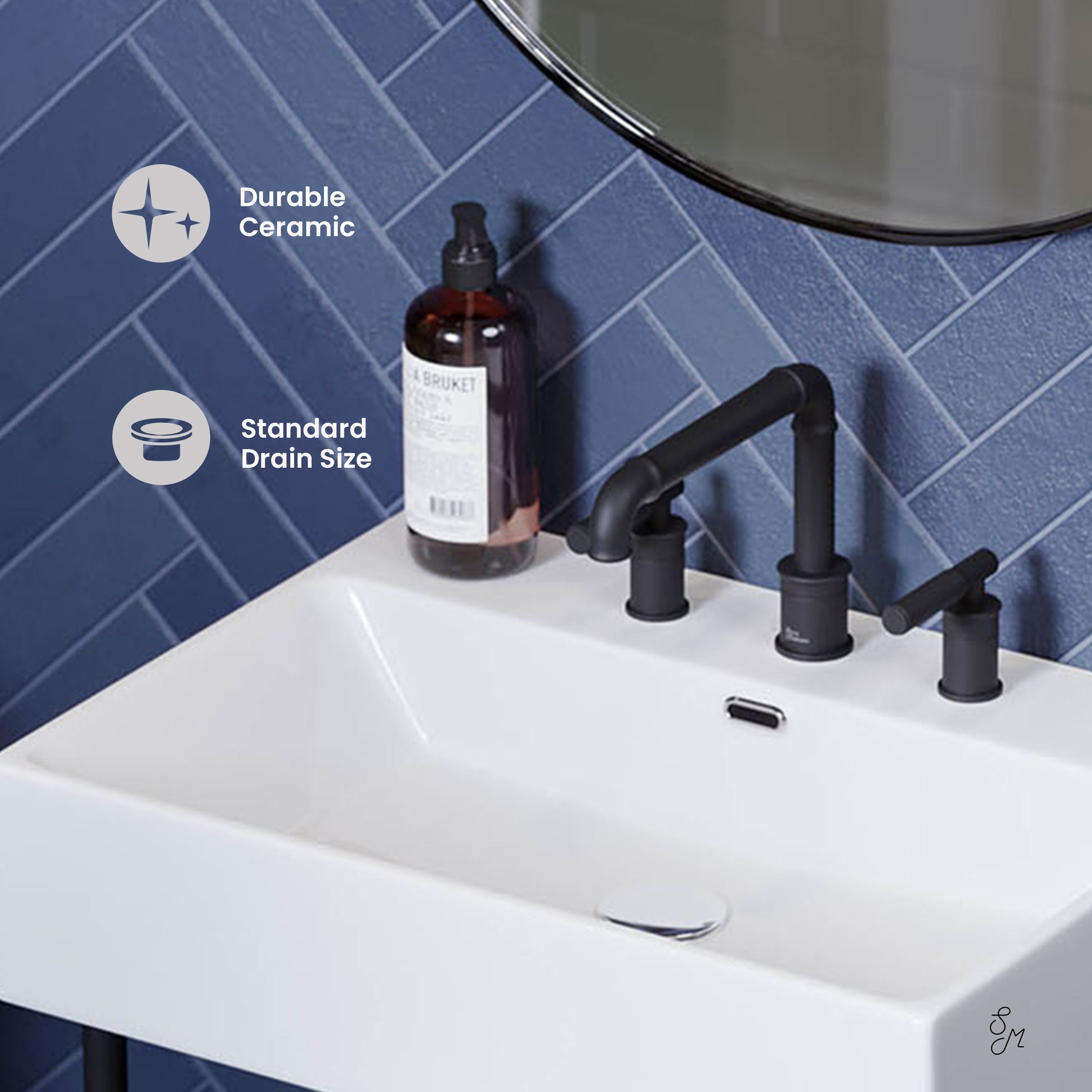 Black / White / 3-Hole