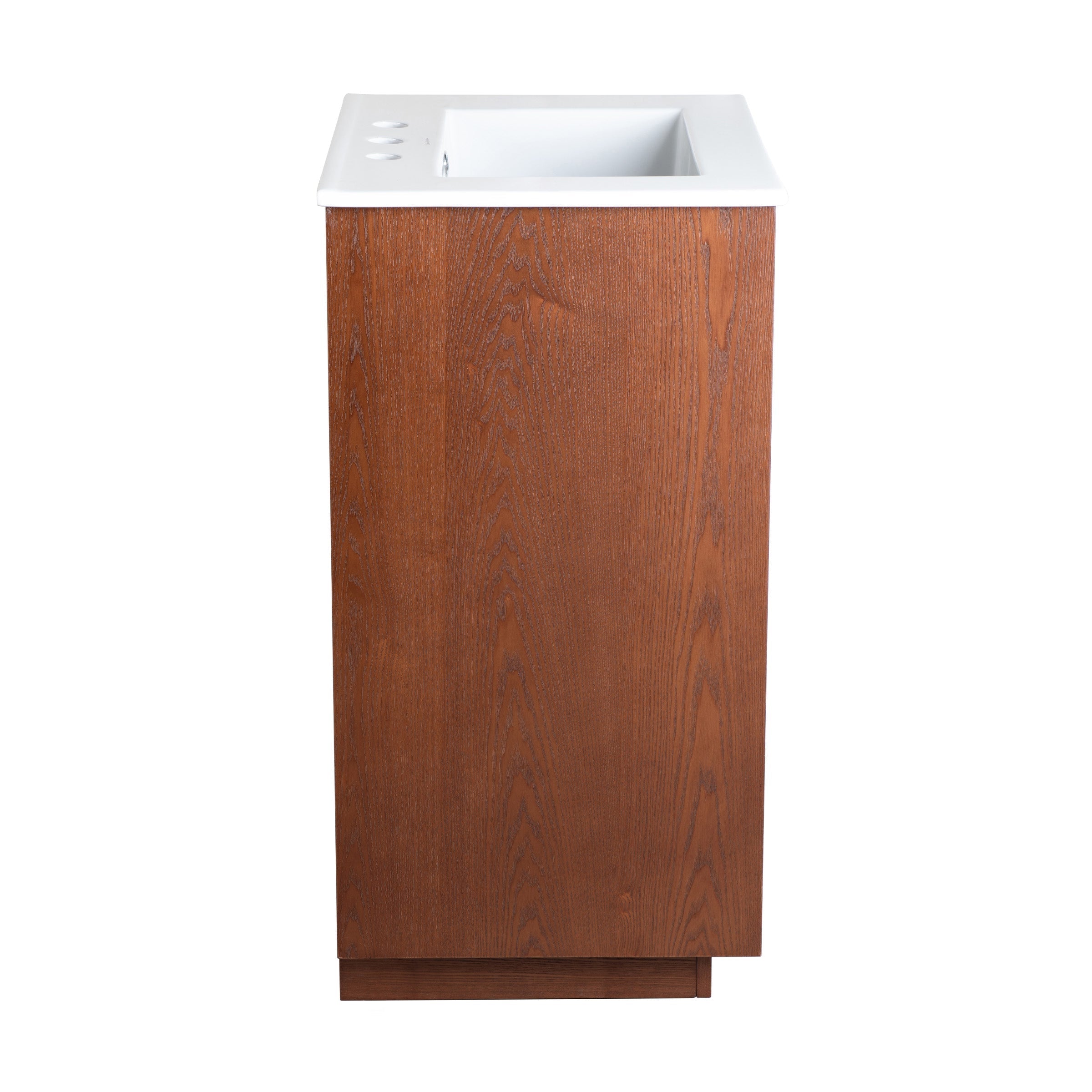 Brown Oak / White / 3-Hole