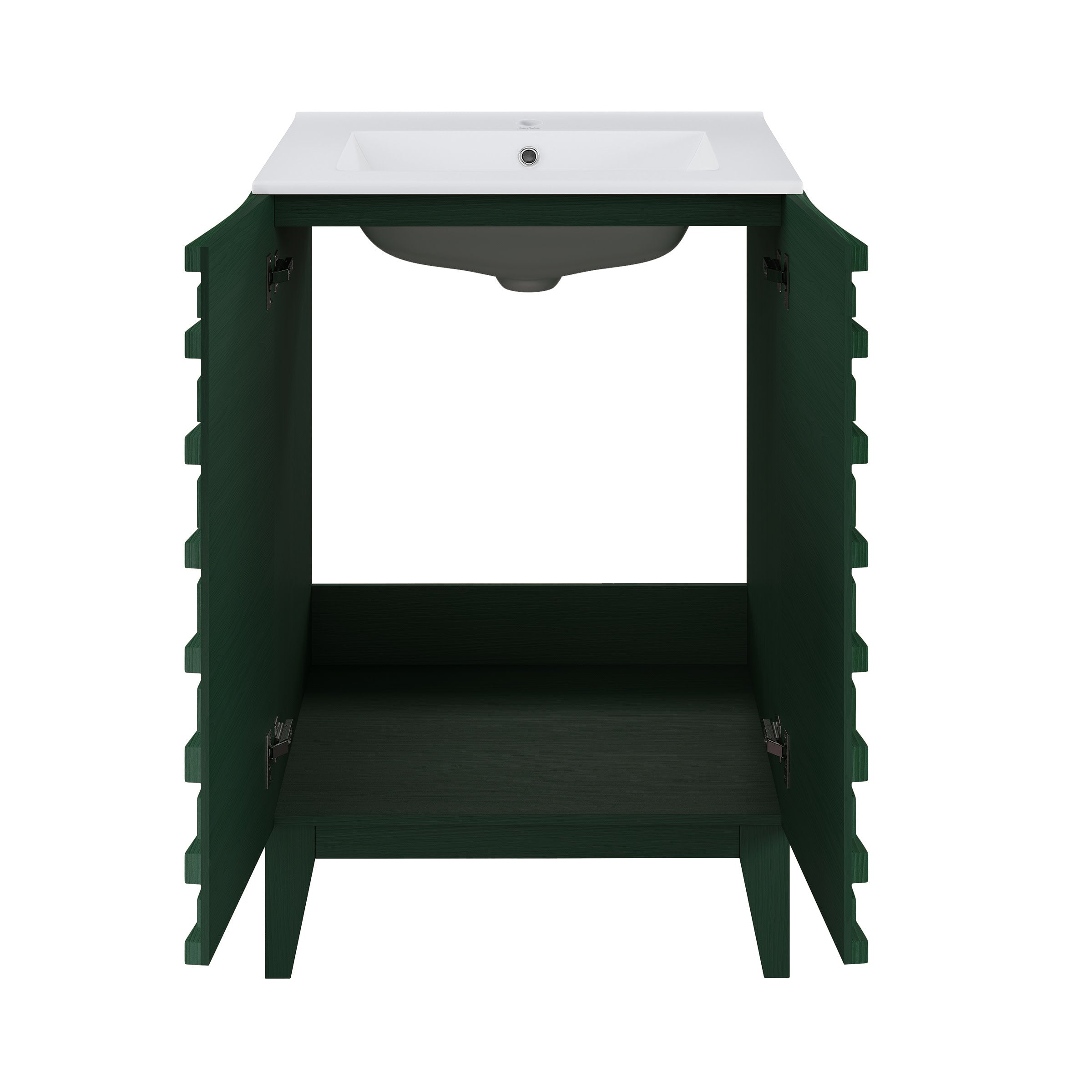 Green Oak / White / 1-Hole