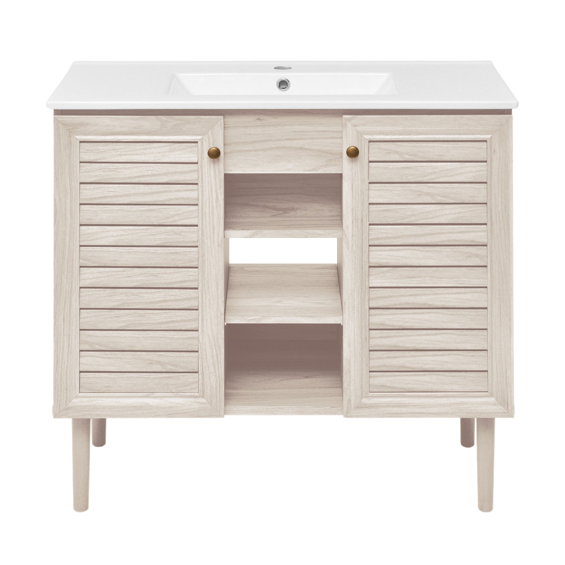 White Oak / White / 1-Hole