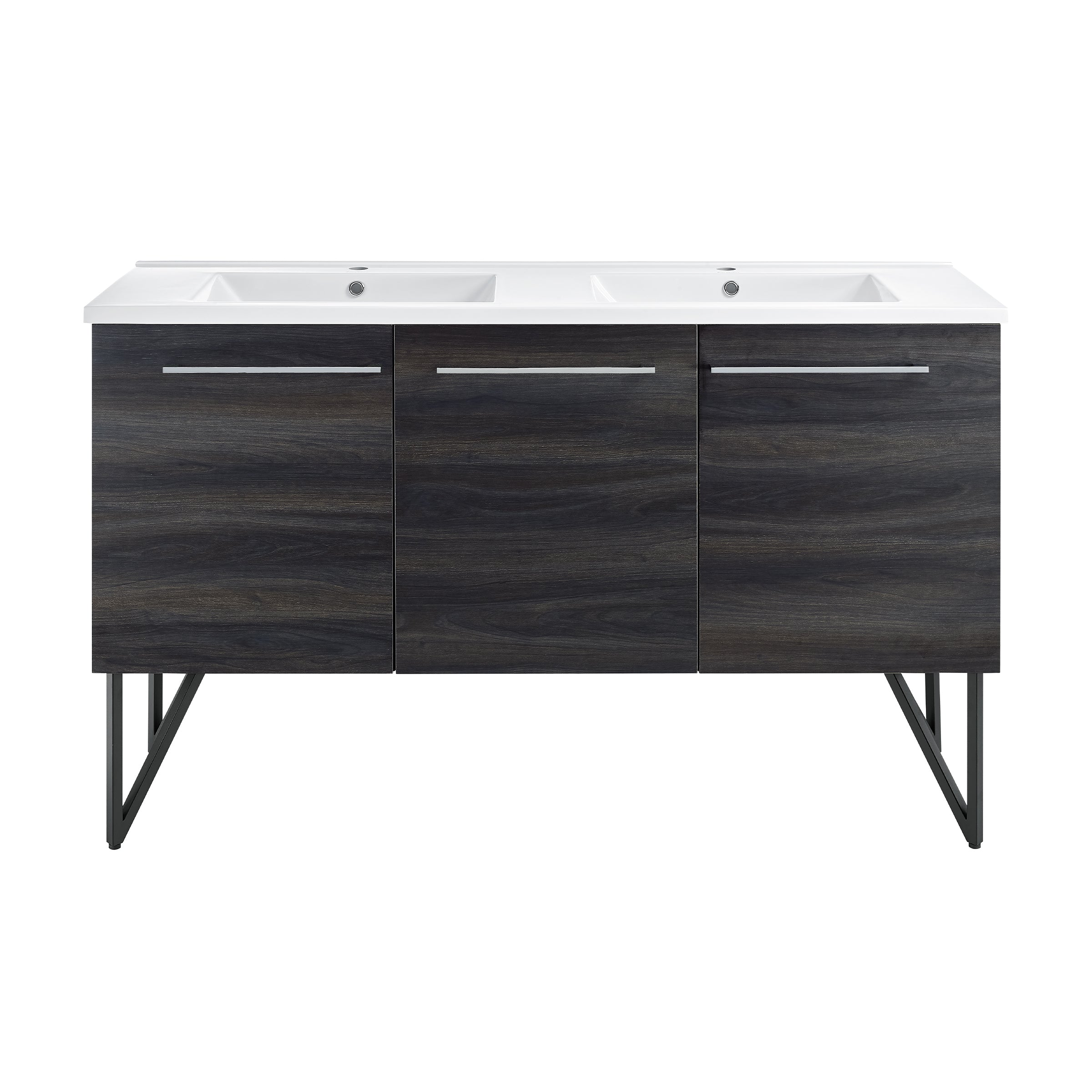 Black Walnut / White / 1-Hole