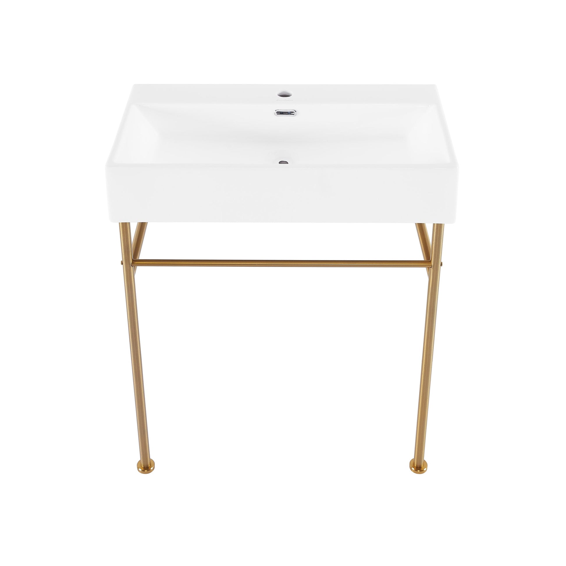 Brushed Gold / White / 1-Hole