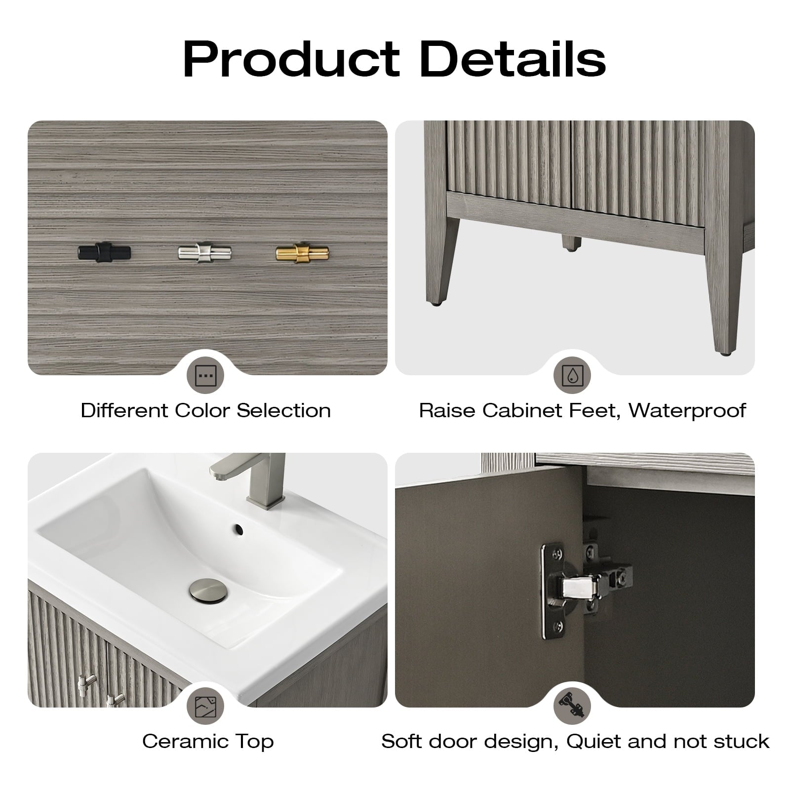 Linear Driftwood Gray / Matte Black