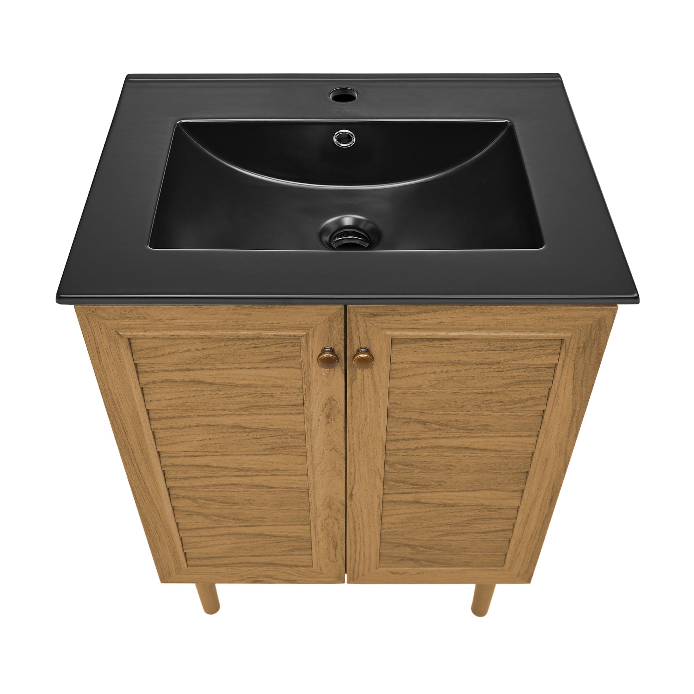 Golden Oak / Matte Black / 1-Hole