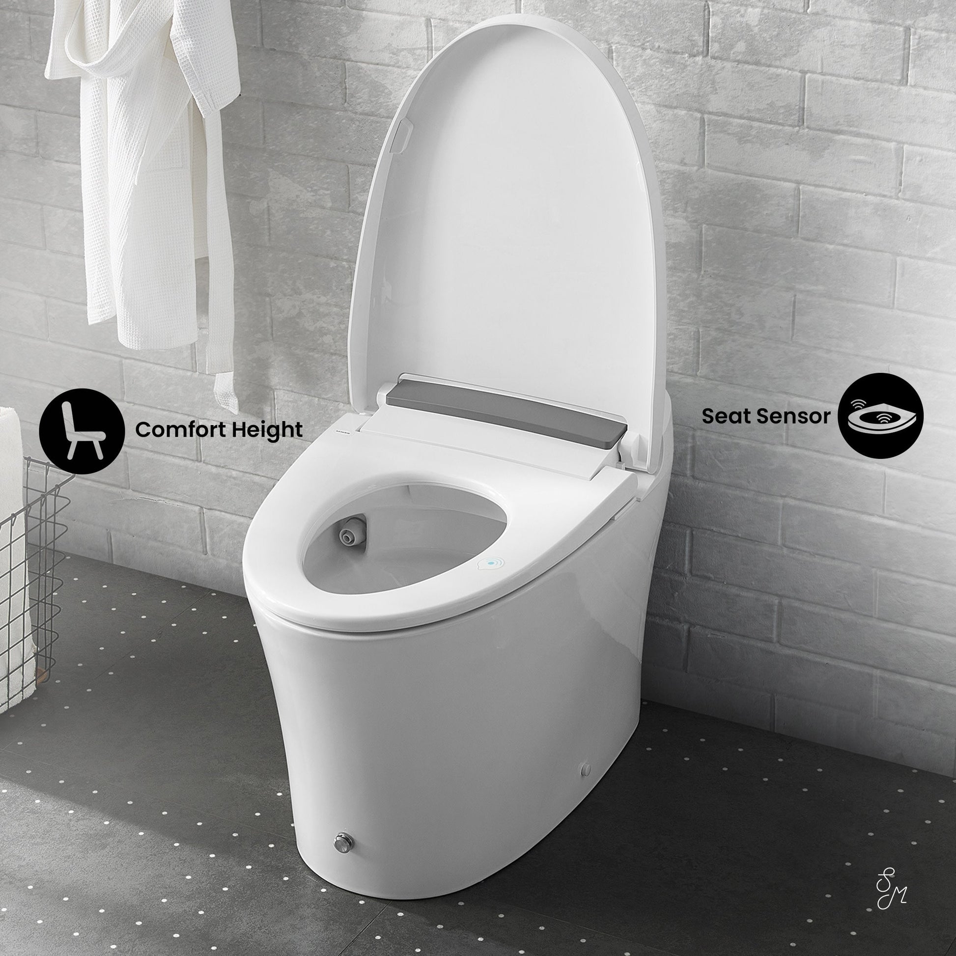 Glossy White / No Bidet