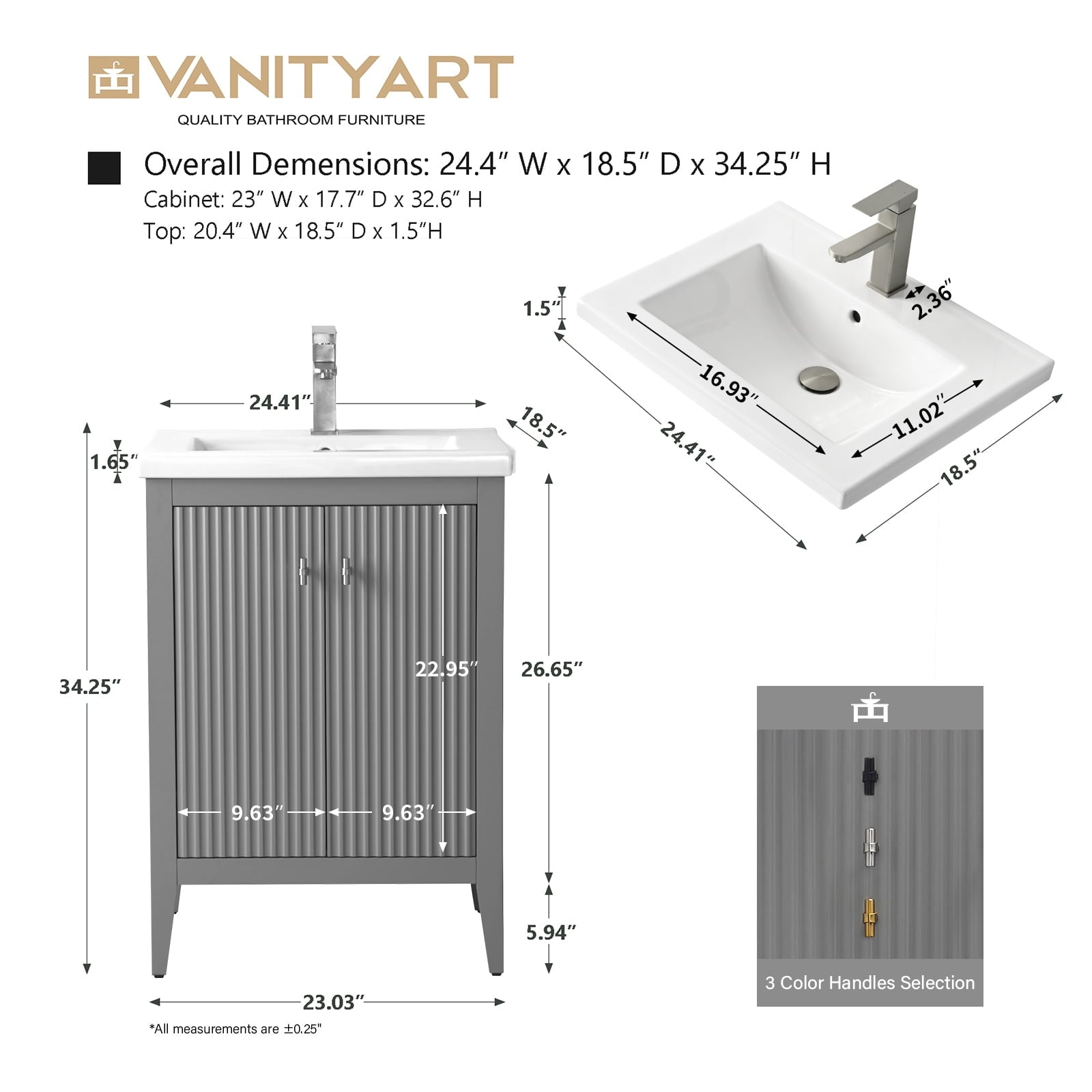 Linear Cashmere Gray / Golden Brushed