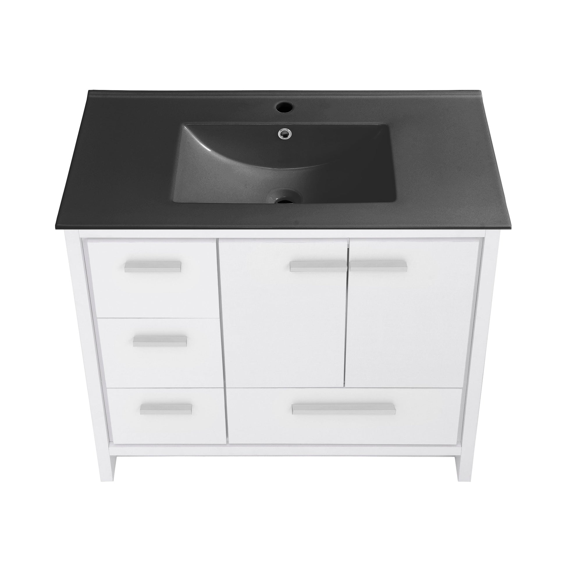 White / Matte Black / 1-Hole