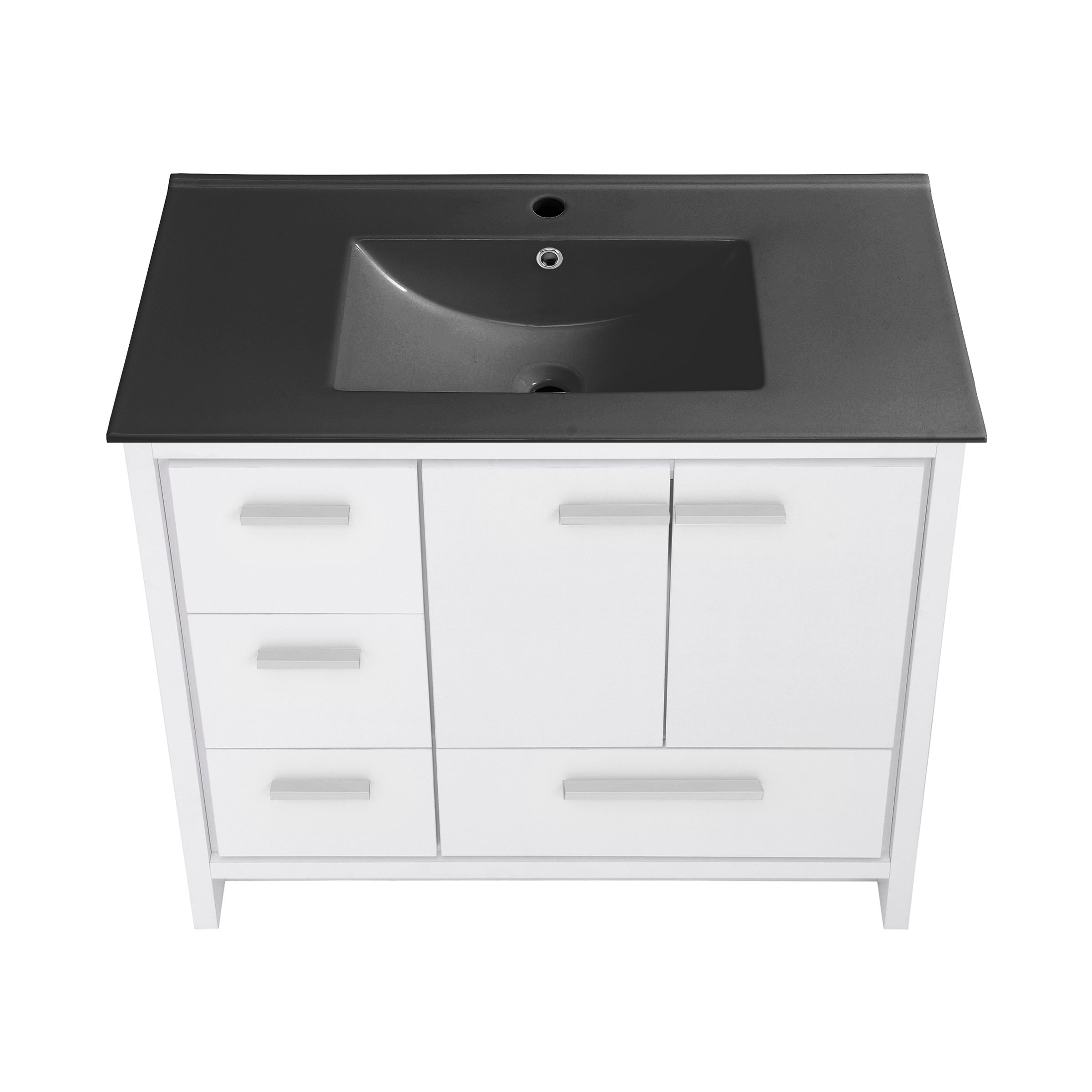 White / Matte Black / 1-Hole
