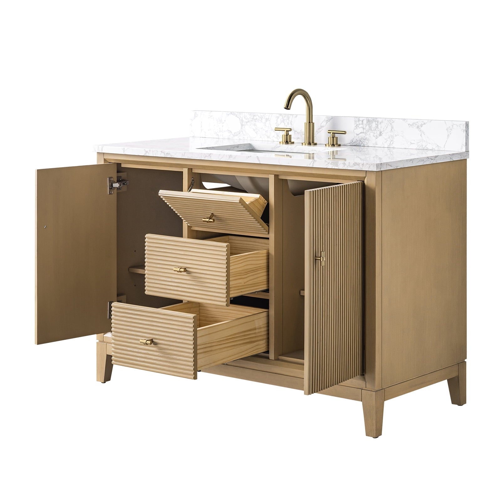 Linear Natural Oak / Golden Brushed