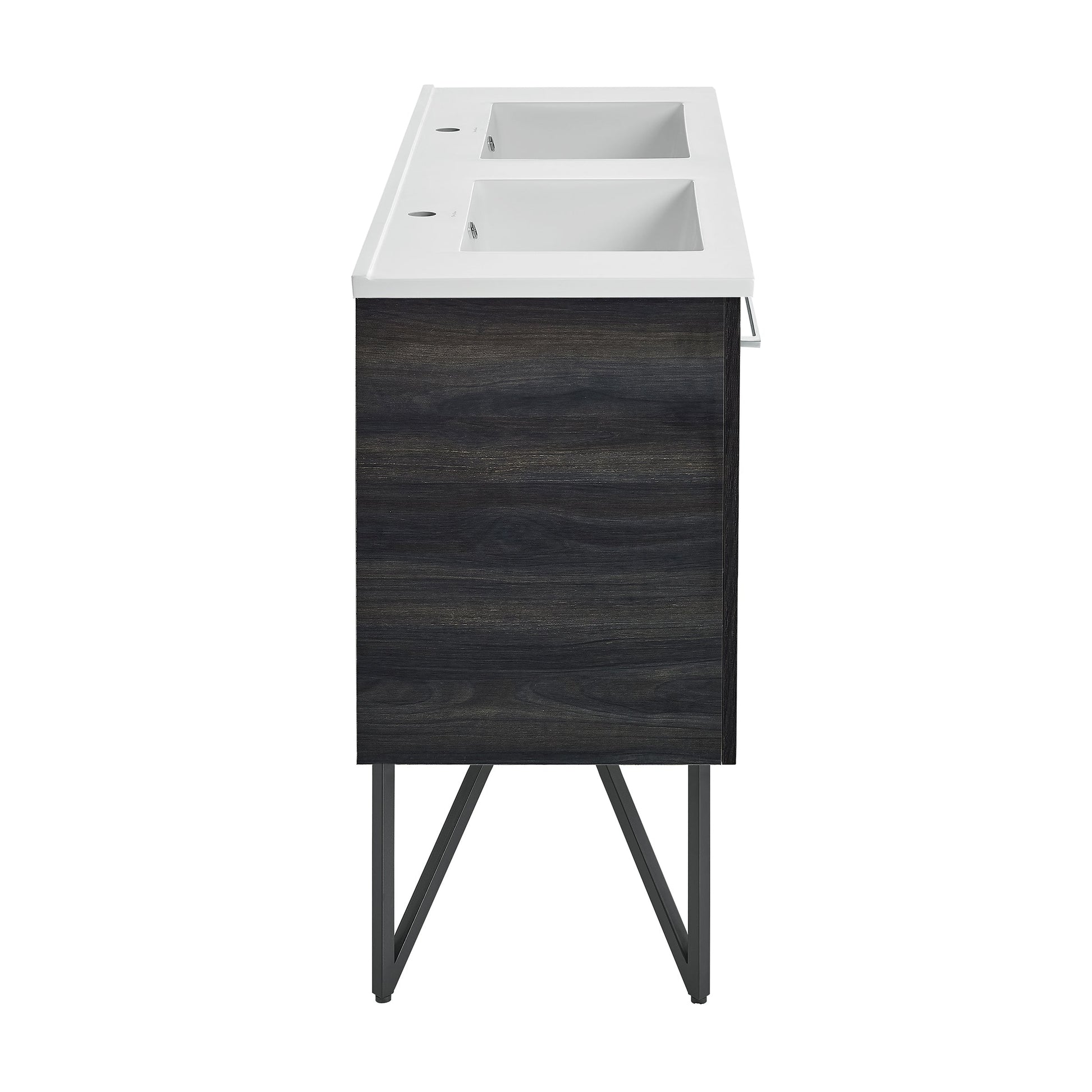 Black Walnut / White / 1-Hole