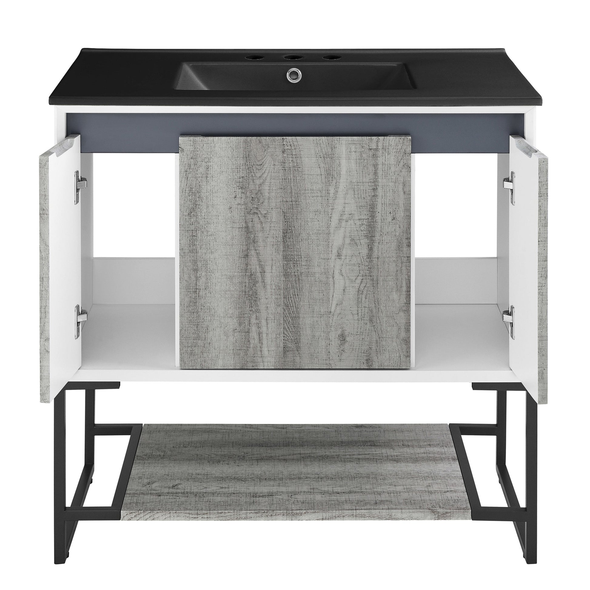 Gray Oak / Matte Black / 3-Hole
