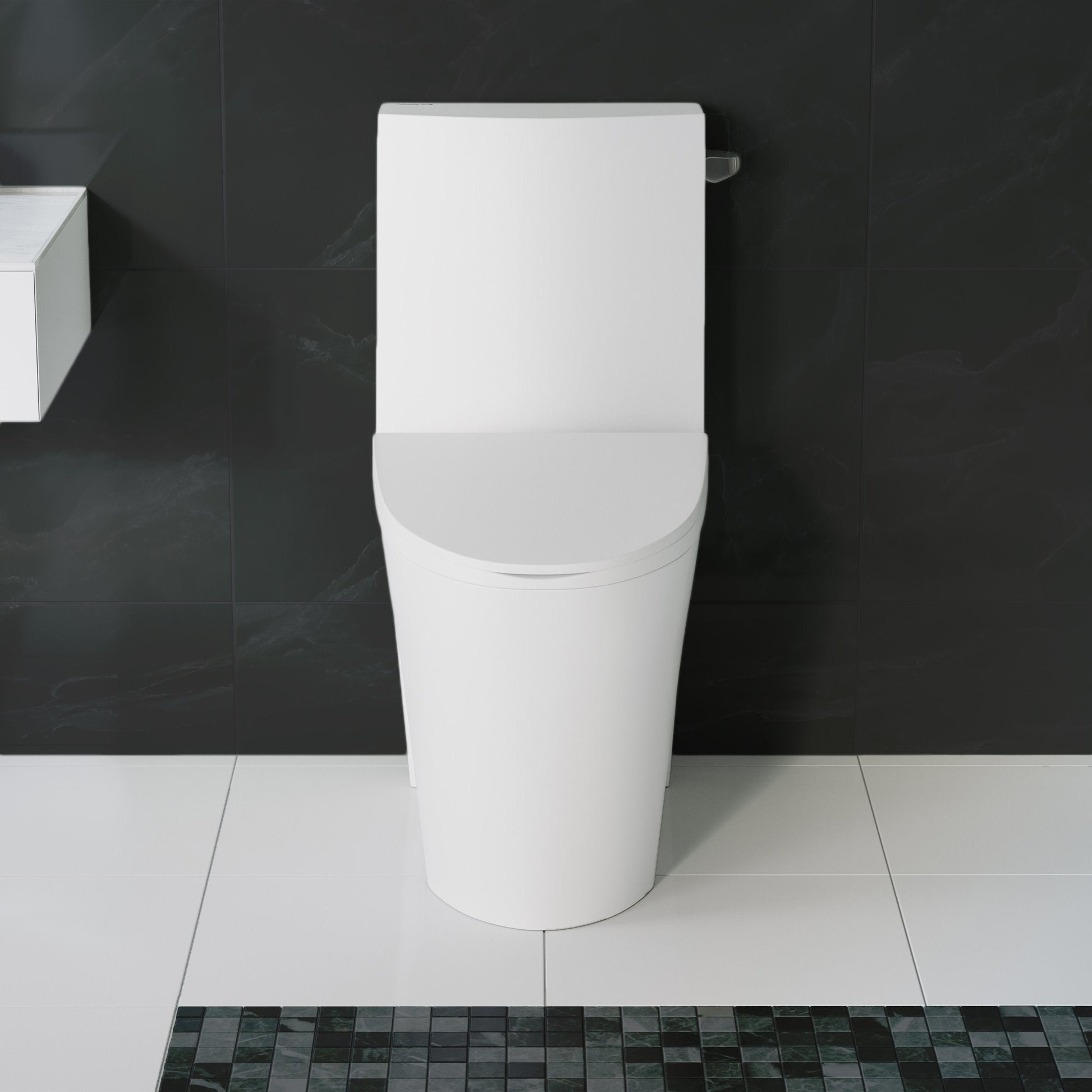 Glossy White / Single - Right / Chrome