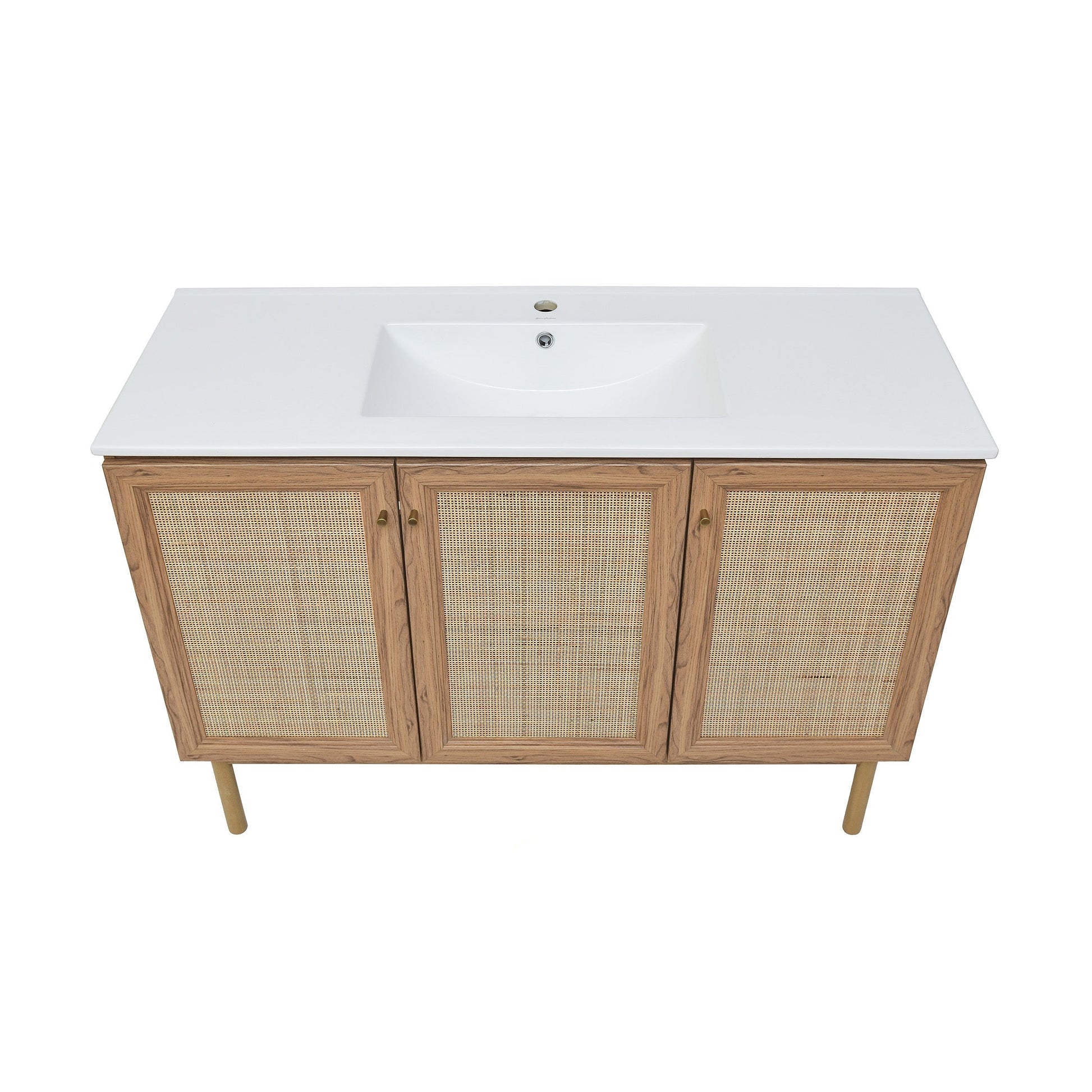 Golden Oak / White / 1-Hole
