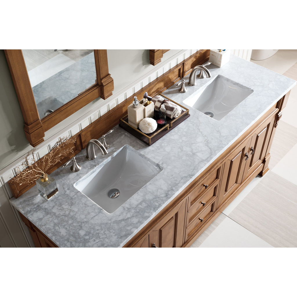 Country Oak / Carrara White - 3 Faucet Holes