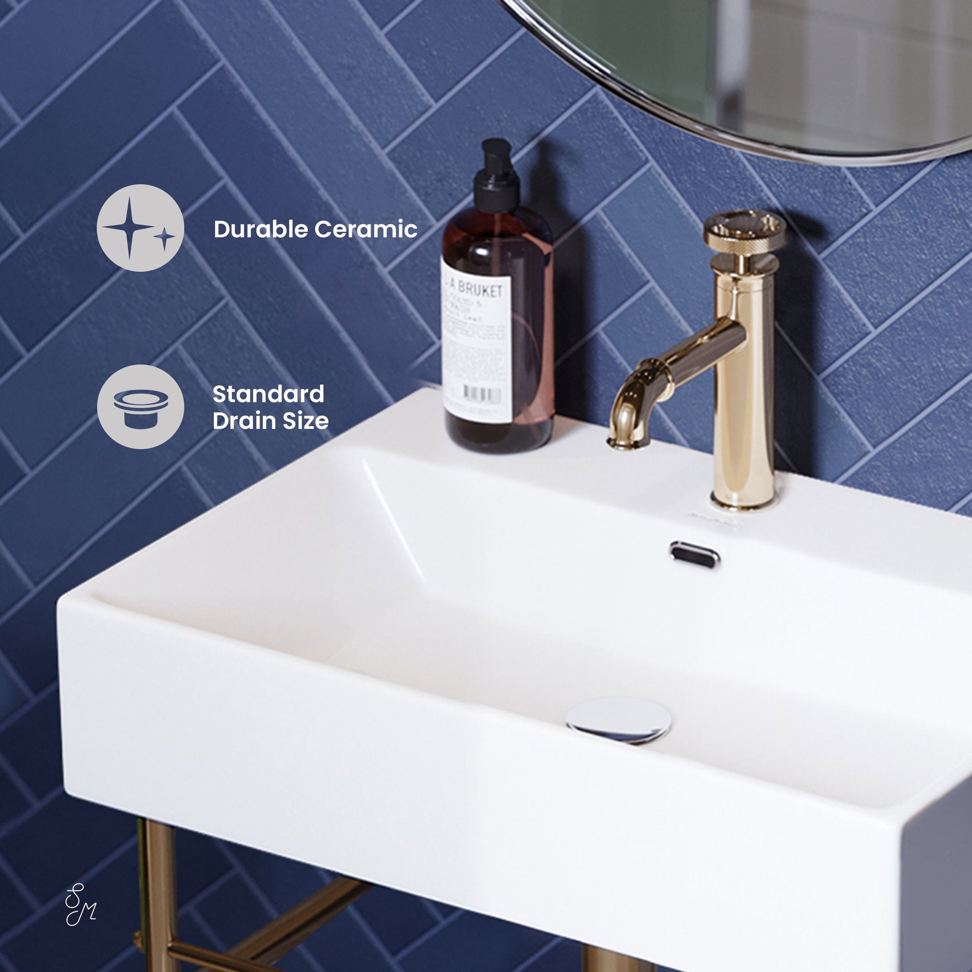 Gold / White / 1-Hole