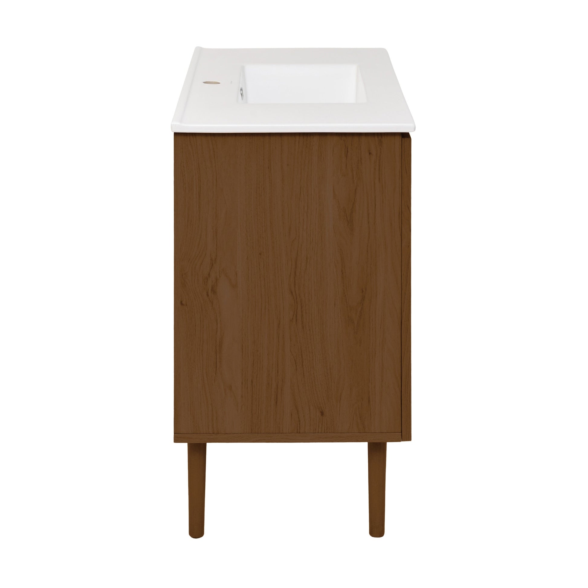 Brown Oak / White / 1-Hole