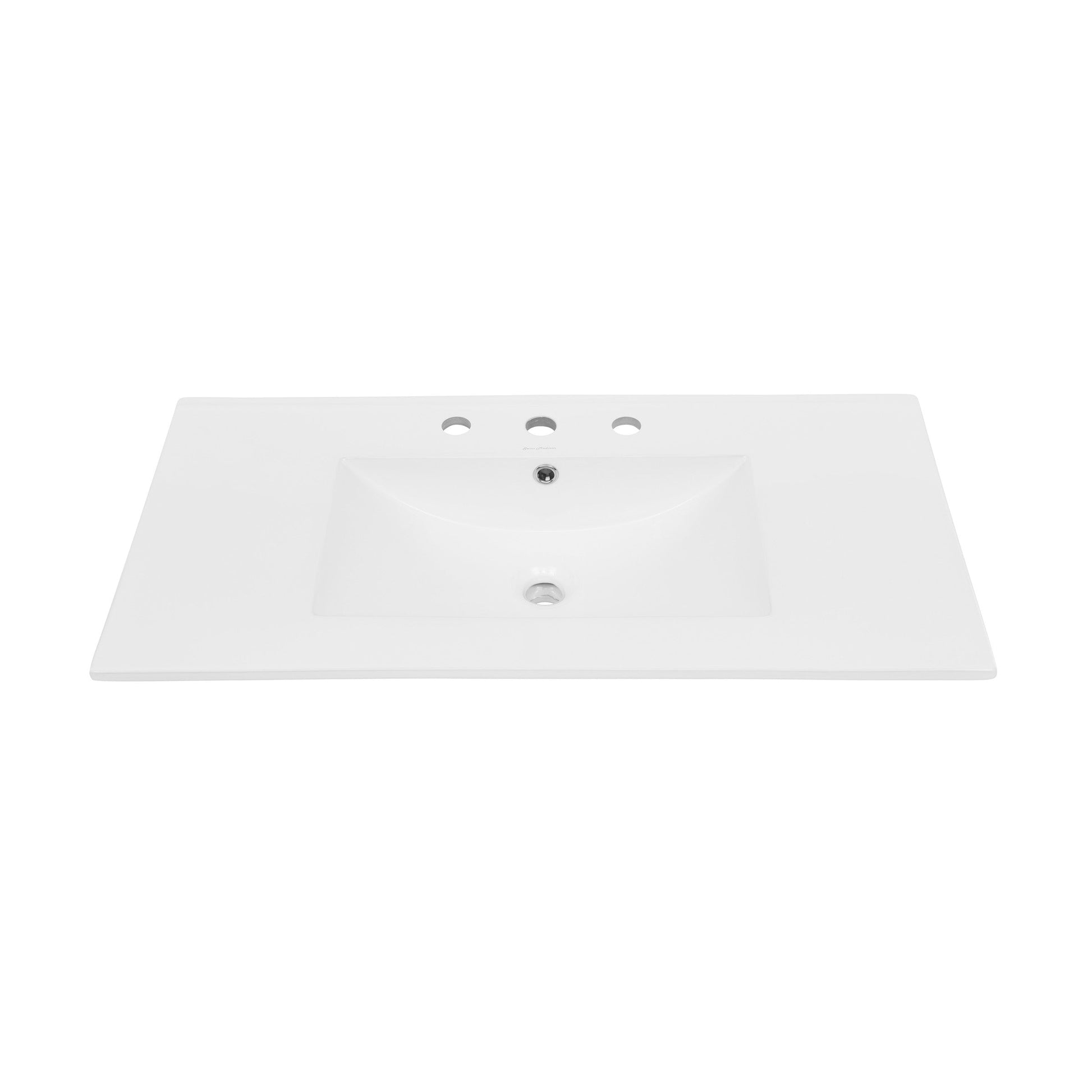 Glossy White / 3-Hole / Center