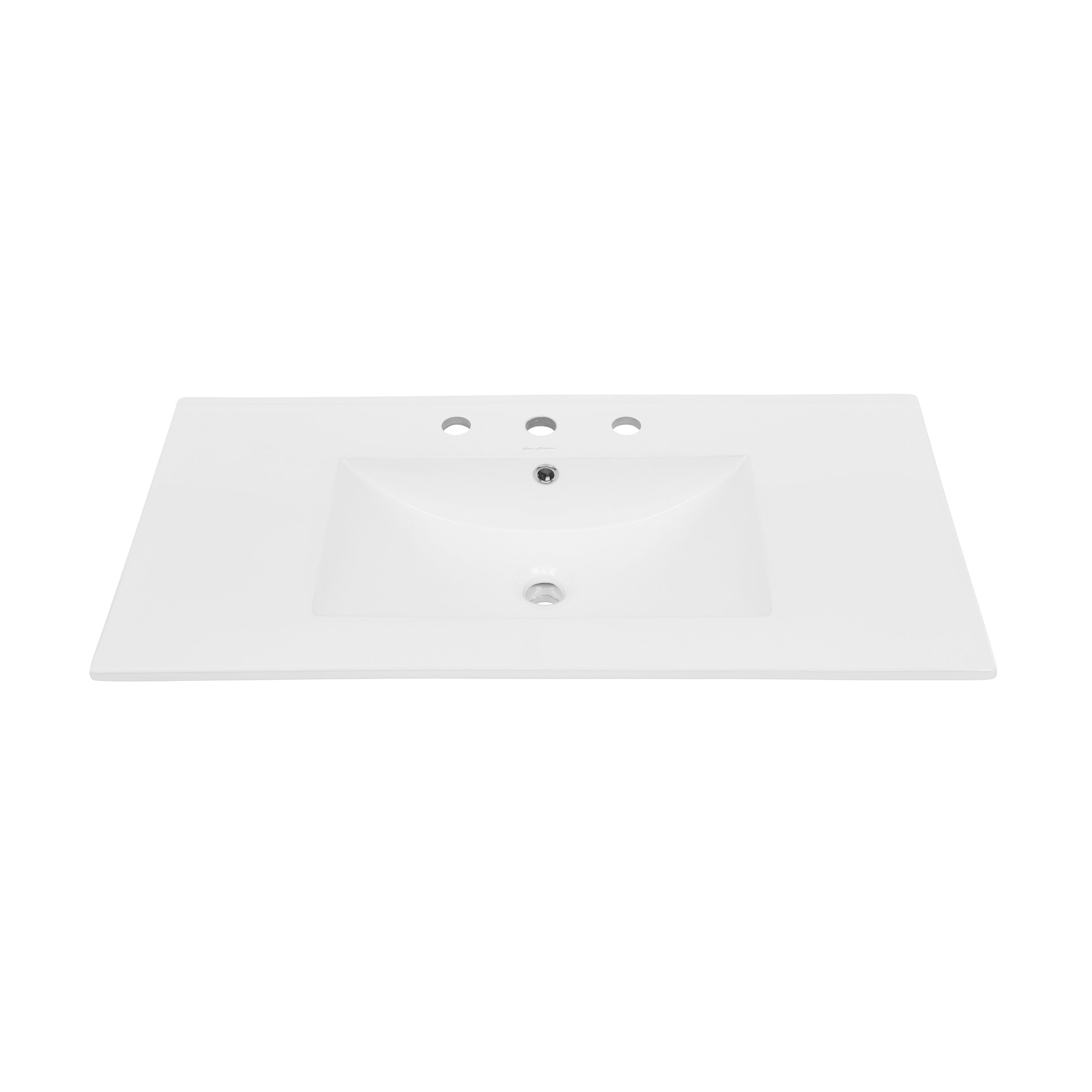 Glossy White / 3-Hole / Center