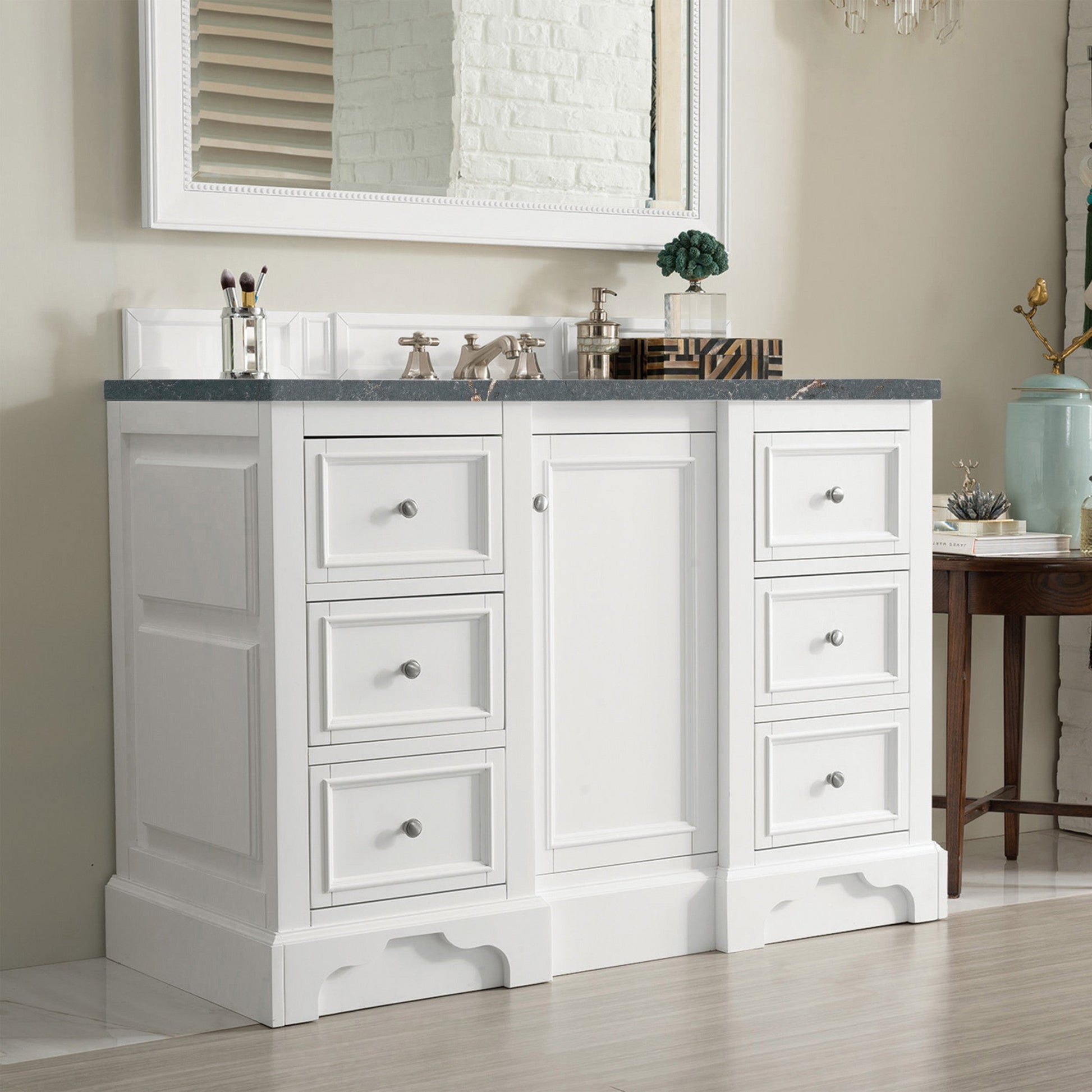 Bright White / Parisien Bleu - 3 Faucet Holes