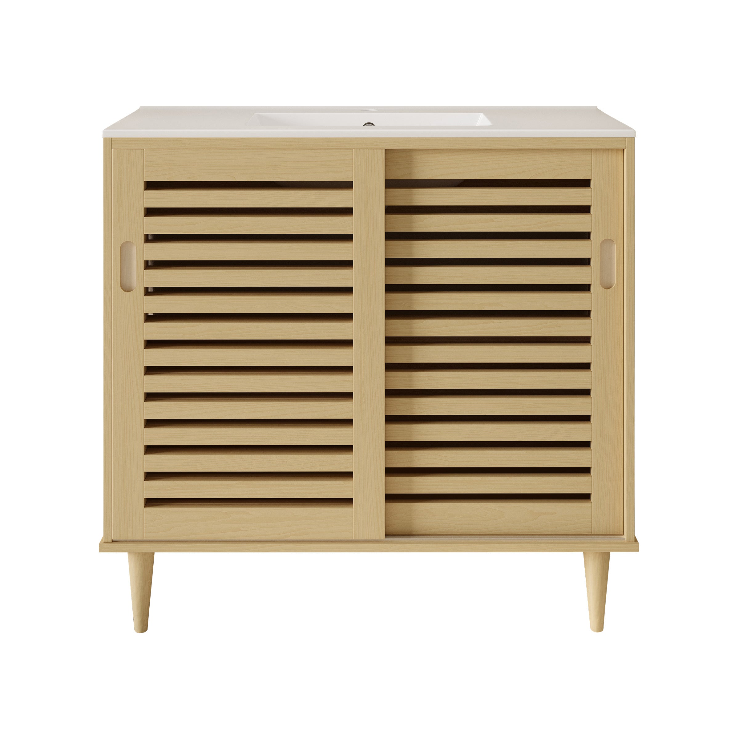Natural Oak / White / 1-Hole