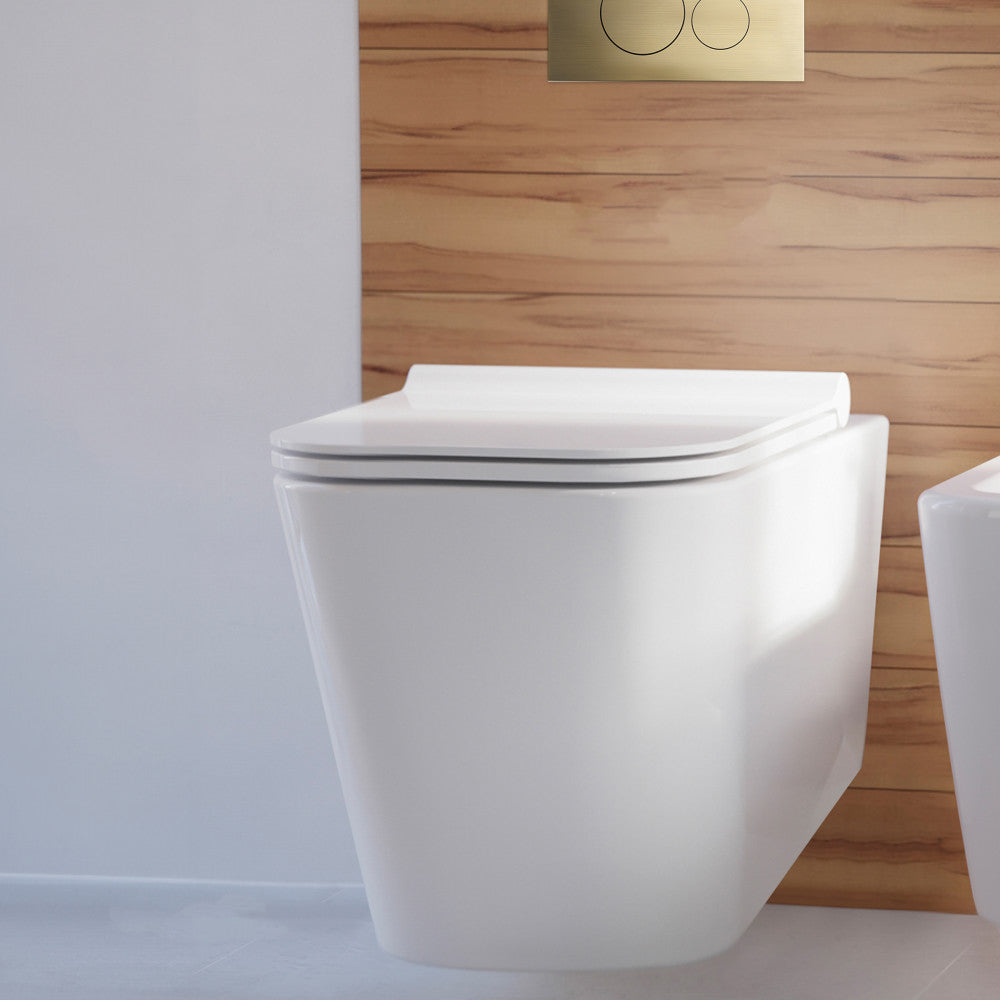 Glossy White / Brass