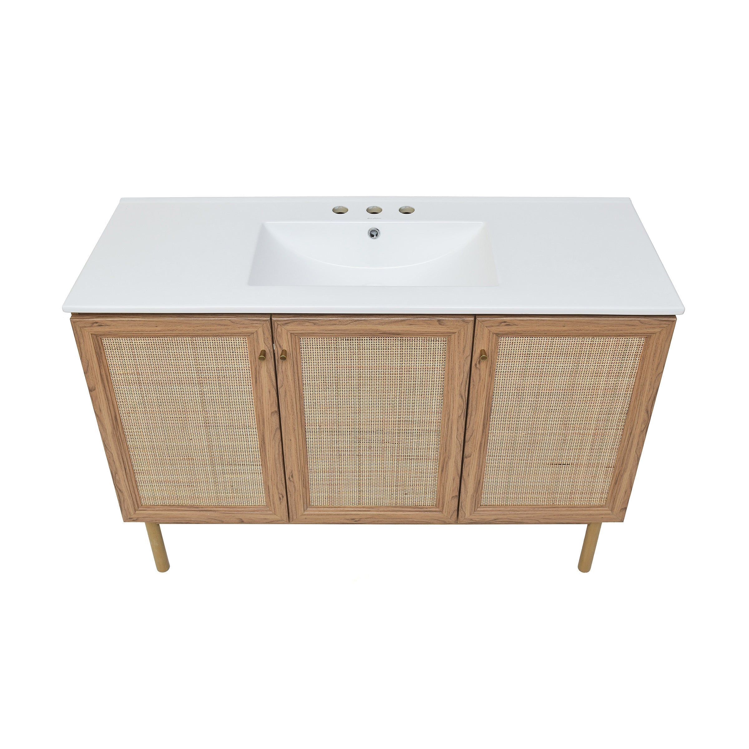 Golden Oak / White / 3-Hole