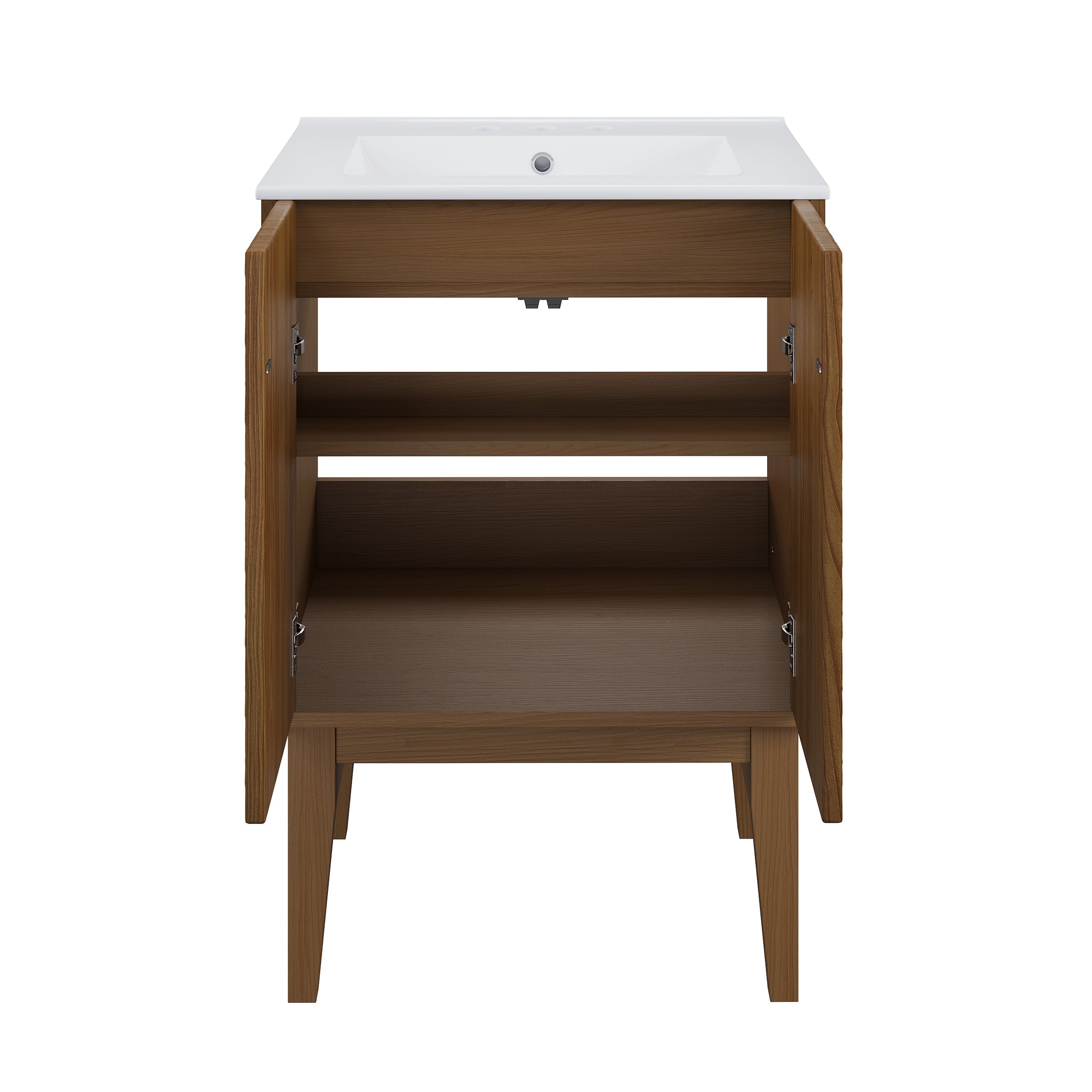 Brown Oak / White / 3-Hole