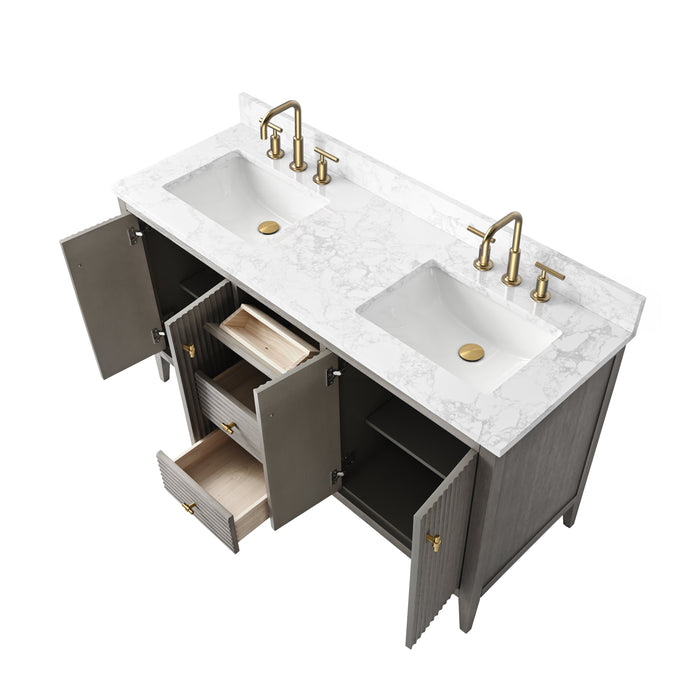 Linear Driftwood Gray / Golden Brushed