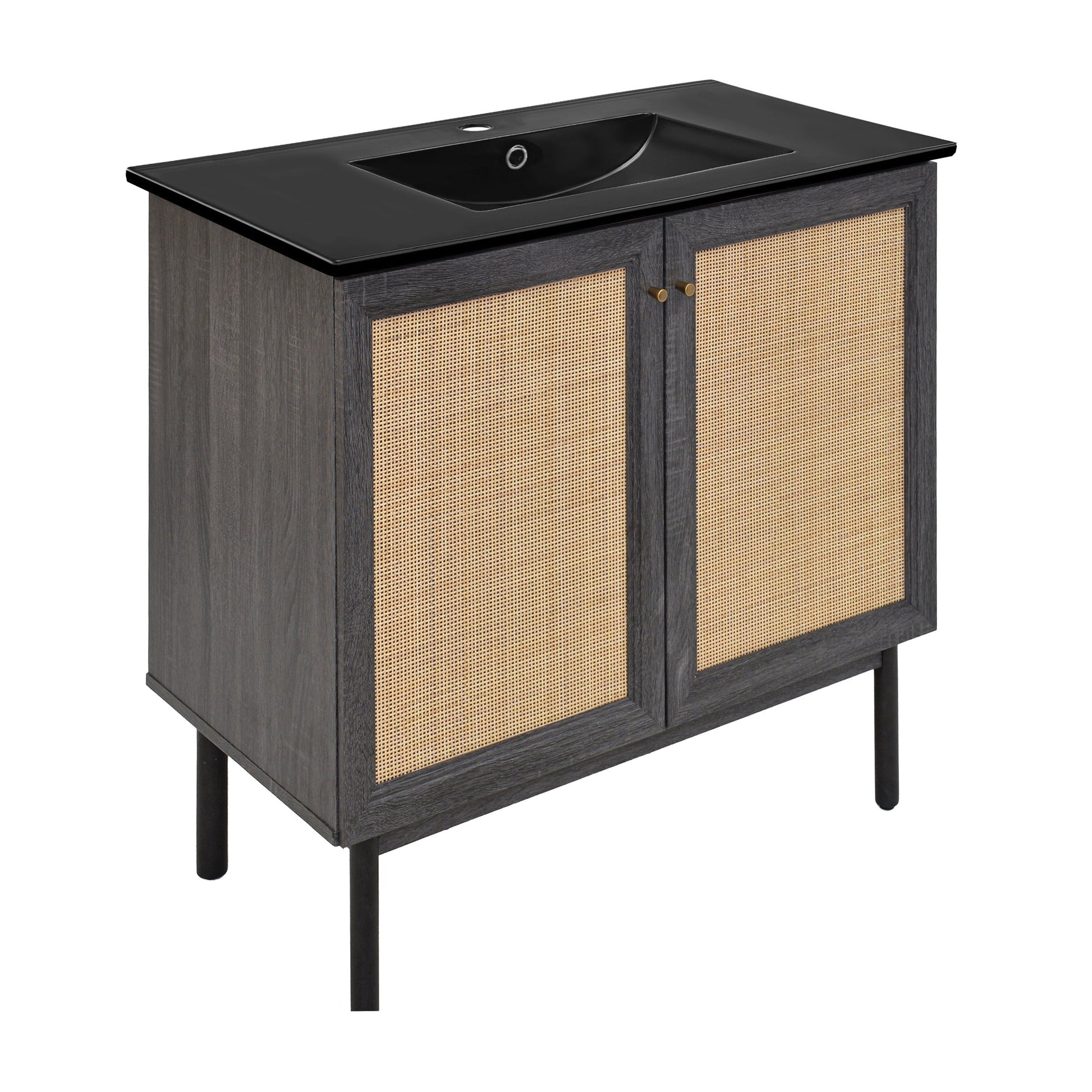 Black Oak / Black / 1-Hole