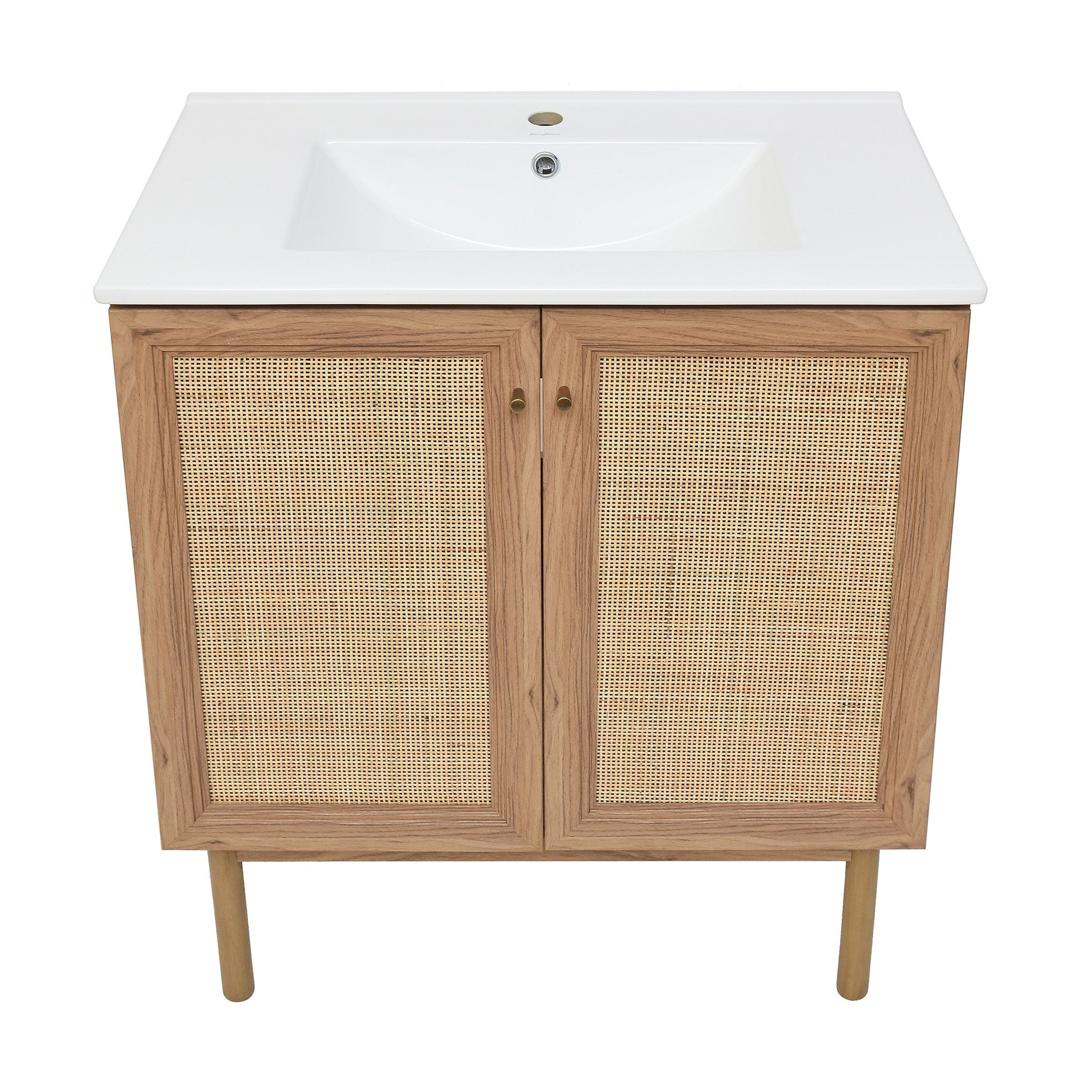Golden Oak / White / 1-Hole