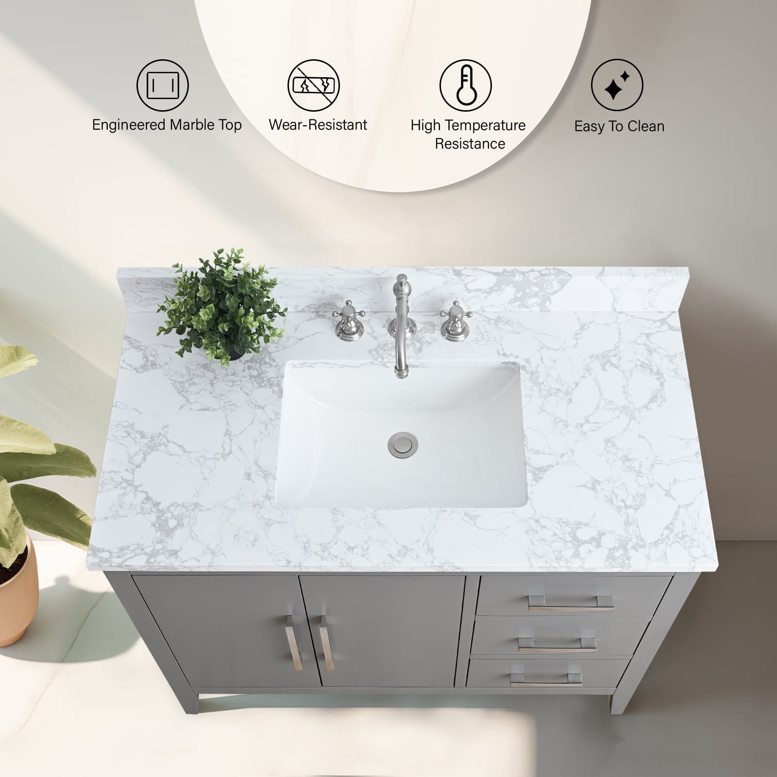 Cashmere Gray / Brushed Nickel