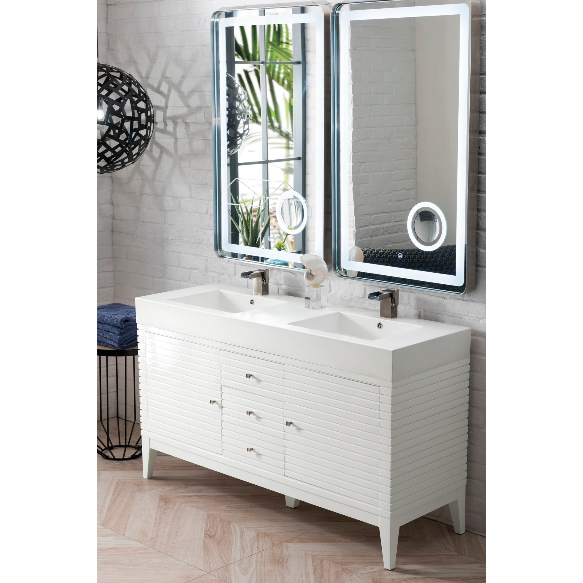 Glossy White / Glossy White - 1 Faucet Hole